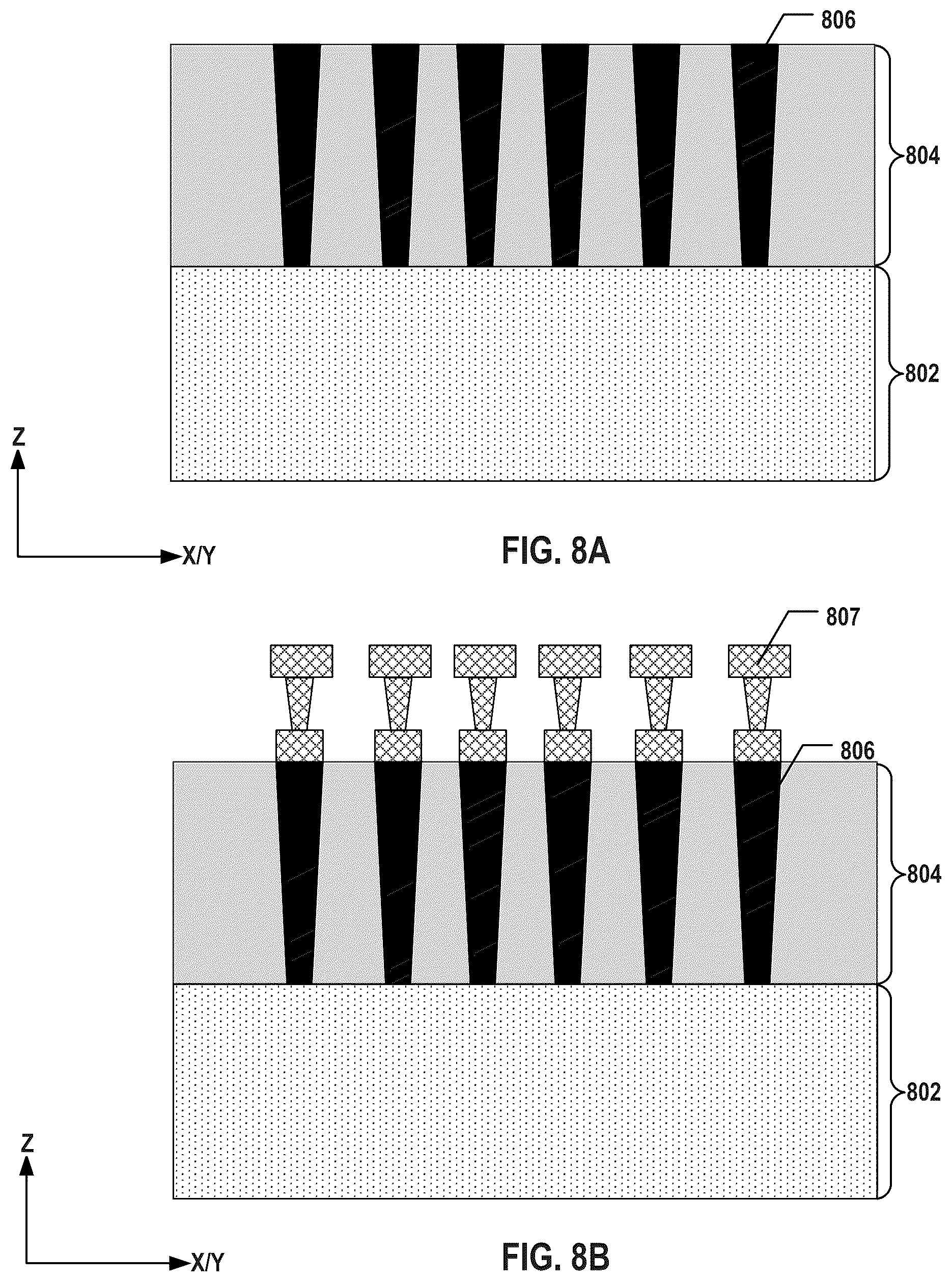 Patent US12108603 Figure 8 – Methods for forming on-chip capacitor structures in semiconductor devices