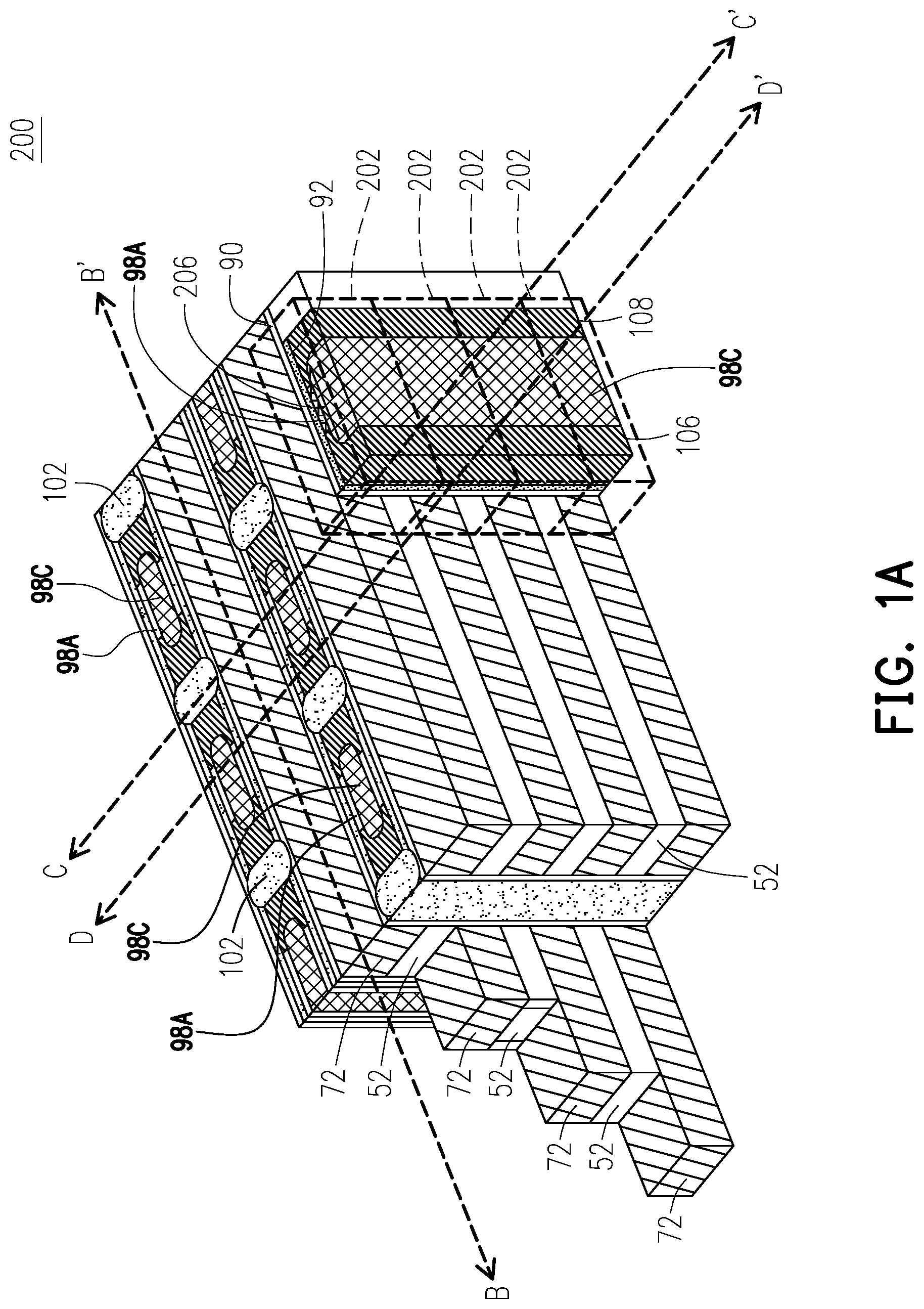 Patent US12108605 Figure 1 – Memory device and method of forming the same