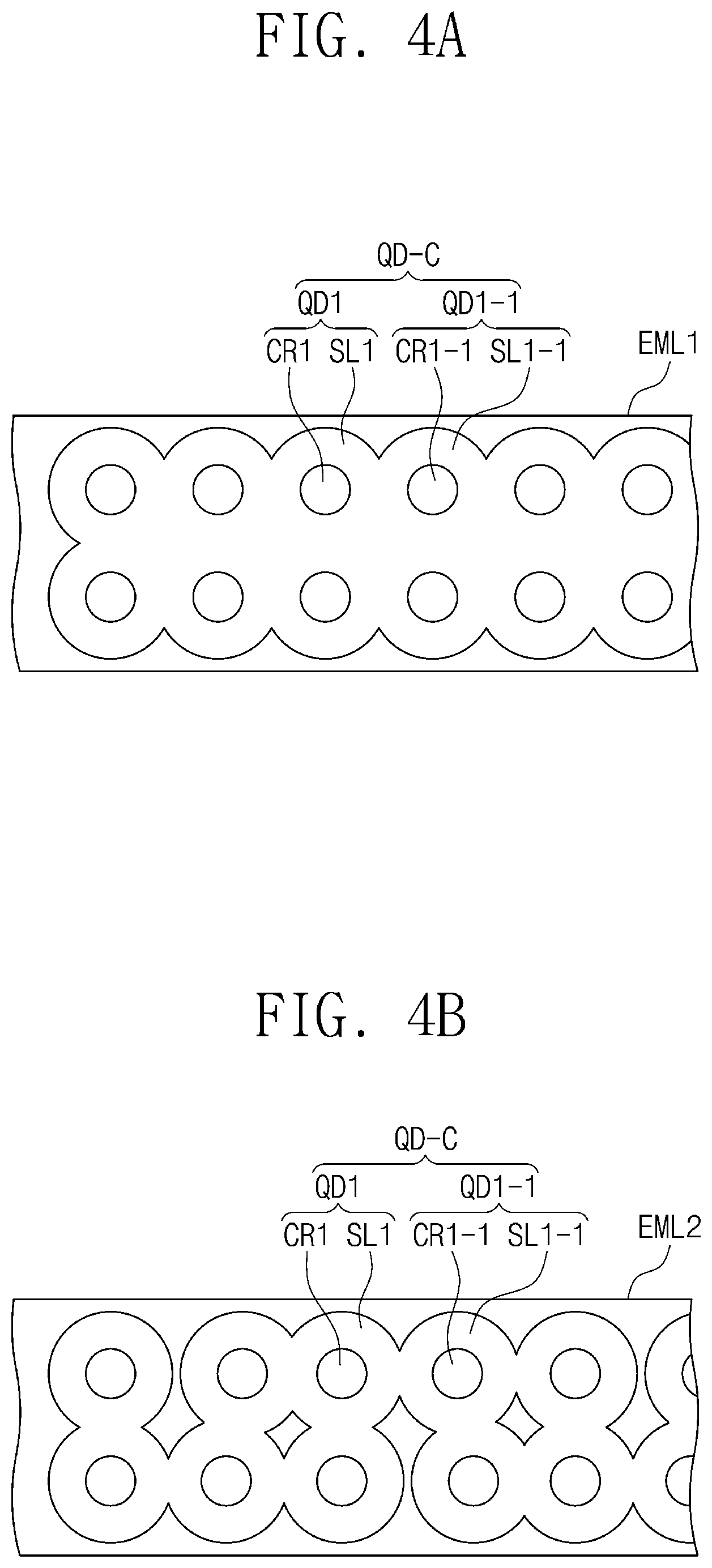 Patent US12108616 Figure 4 – Light emitting diode including a quantum dot complex, method of manufacturing the same and display device including the same