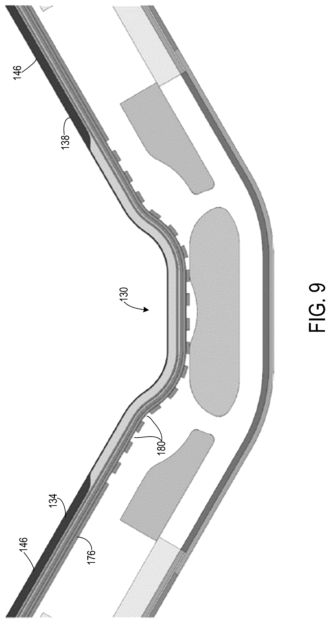 Patent US12108620 Figure 8 – Foldable display device with backplate slots