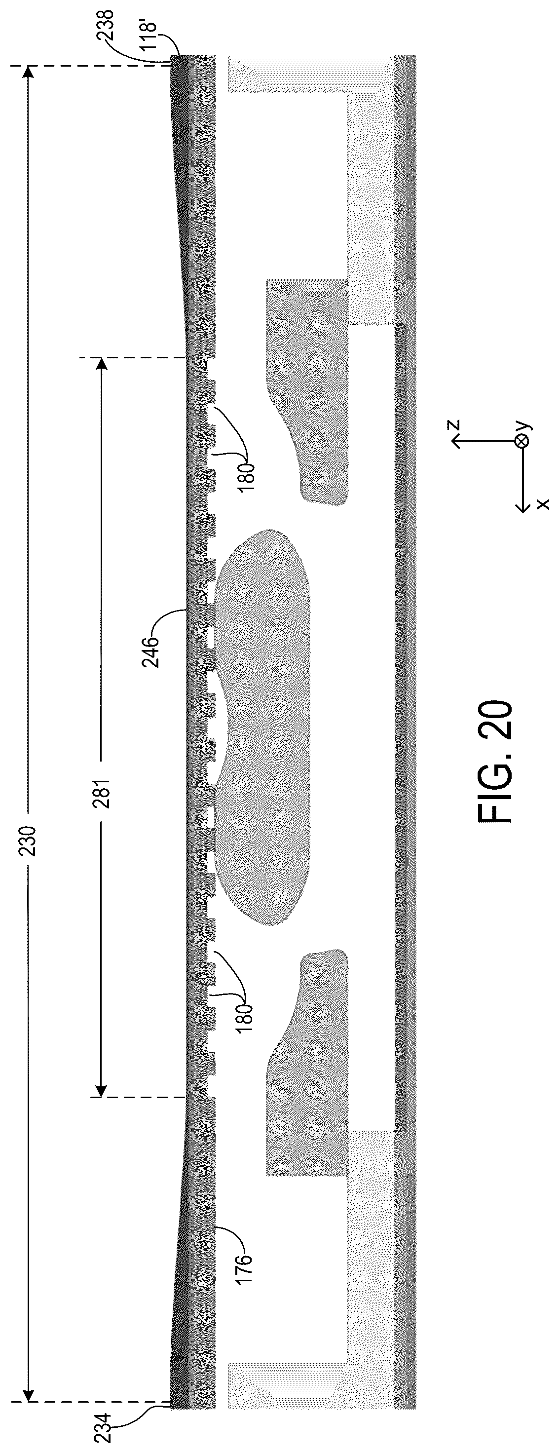 Patent US12108620 Figure 14 – Foldable display device with backplate slots