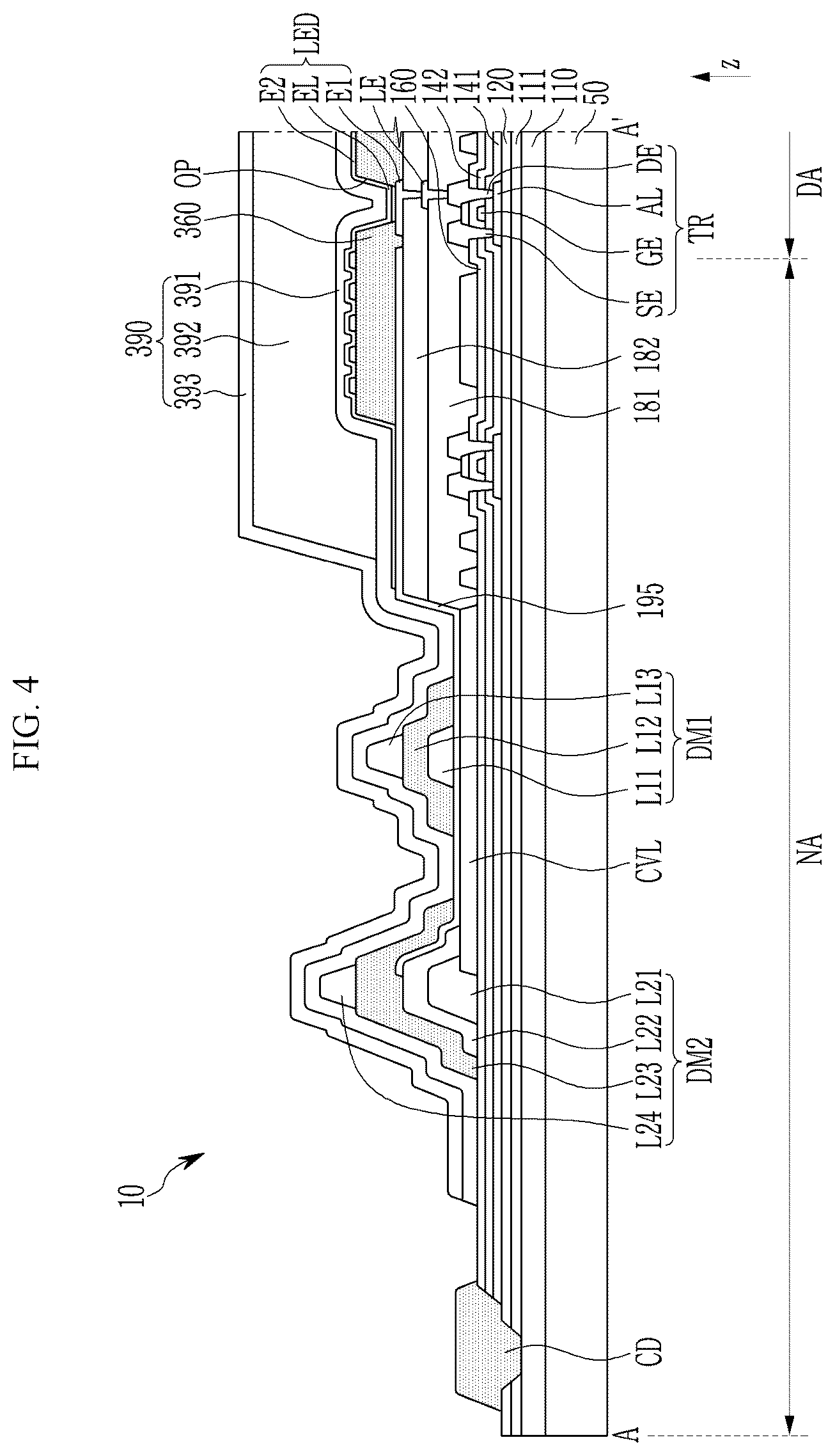 Patent US12108621 Figure 5 – Display device