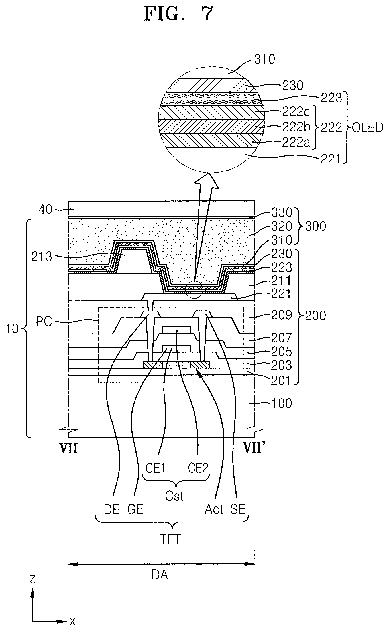 Patent US12108623 Figure 7 – Display panel
