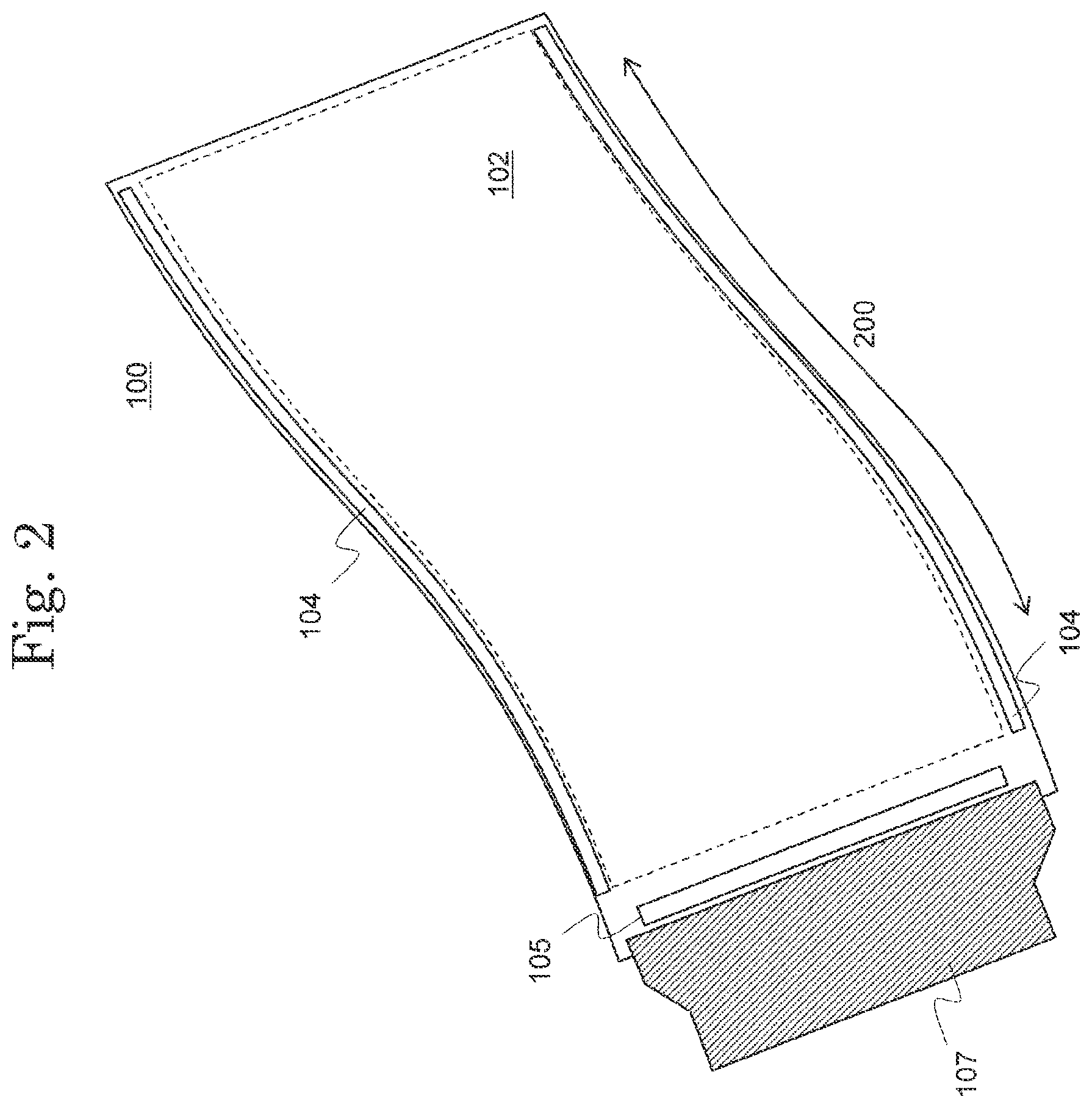 Patent US12108624 Figure 2 – Display device including bending region including laminated first and second resin layers