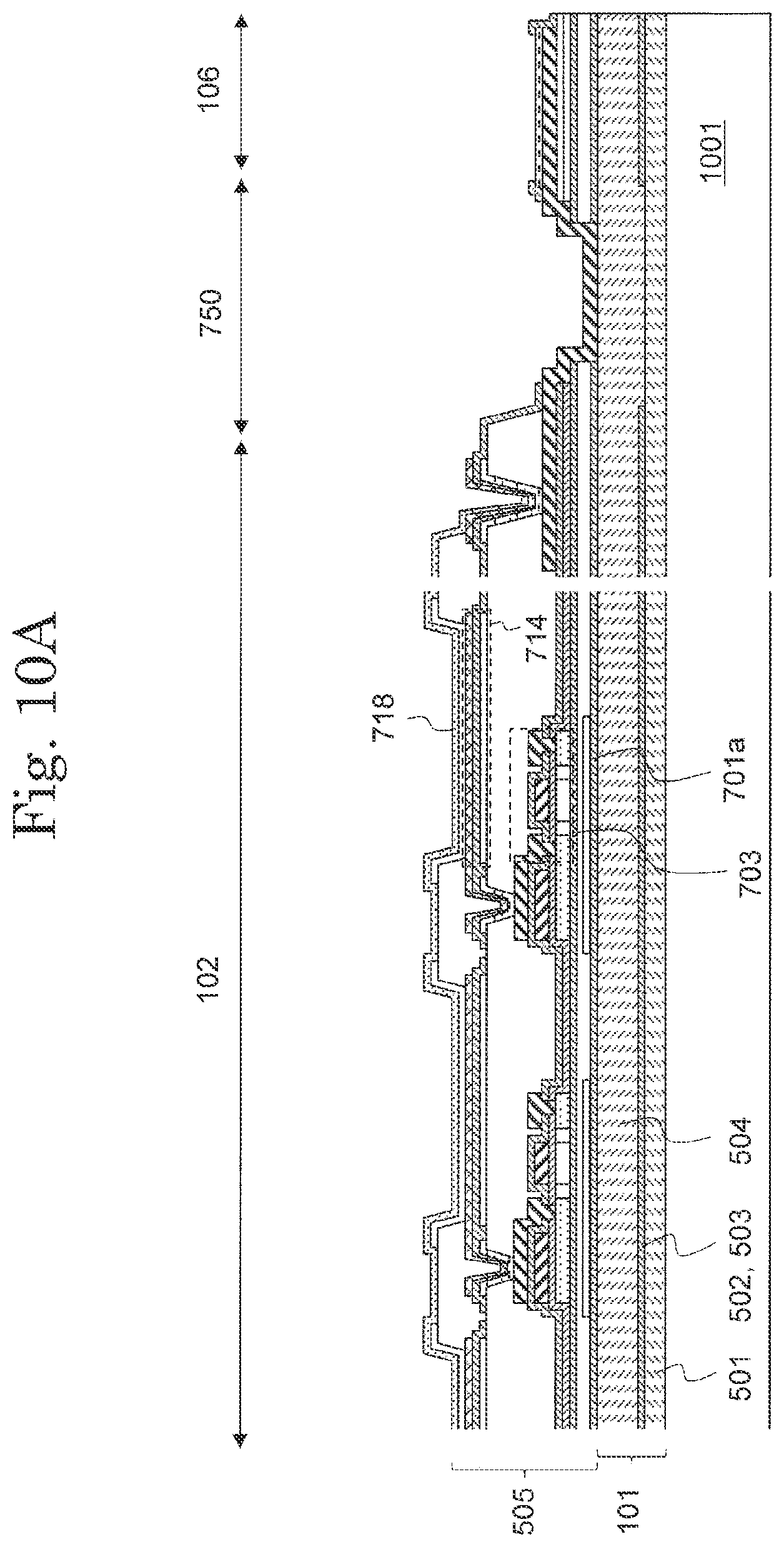 Patent US12108624 Figure 12 – Display device including bending region including laminated first and second resin layers