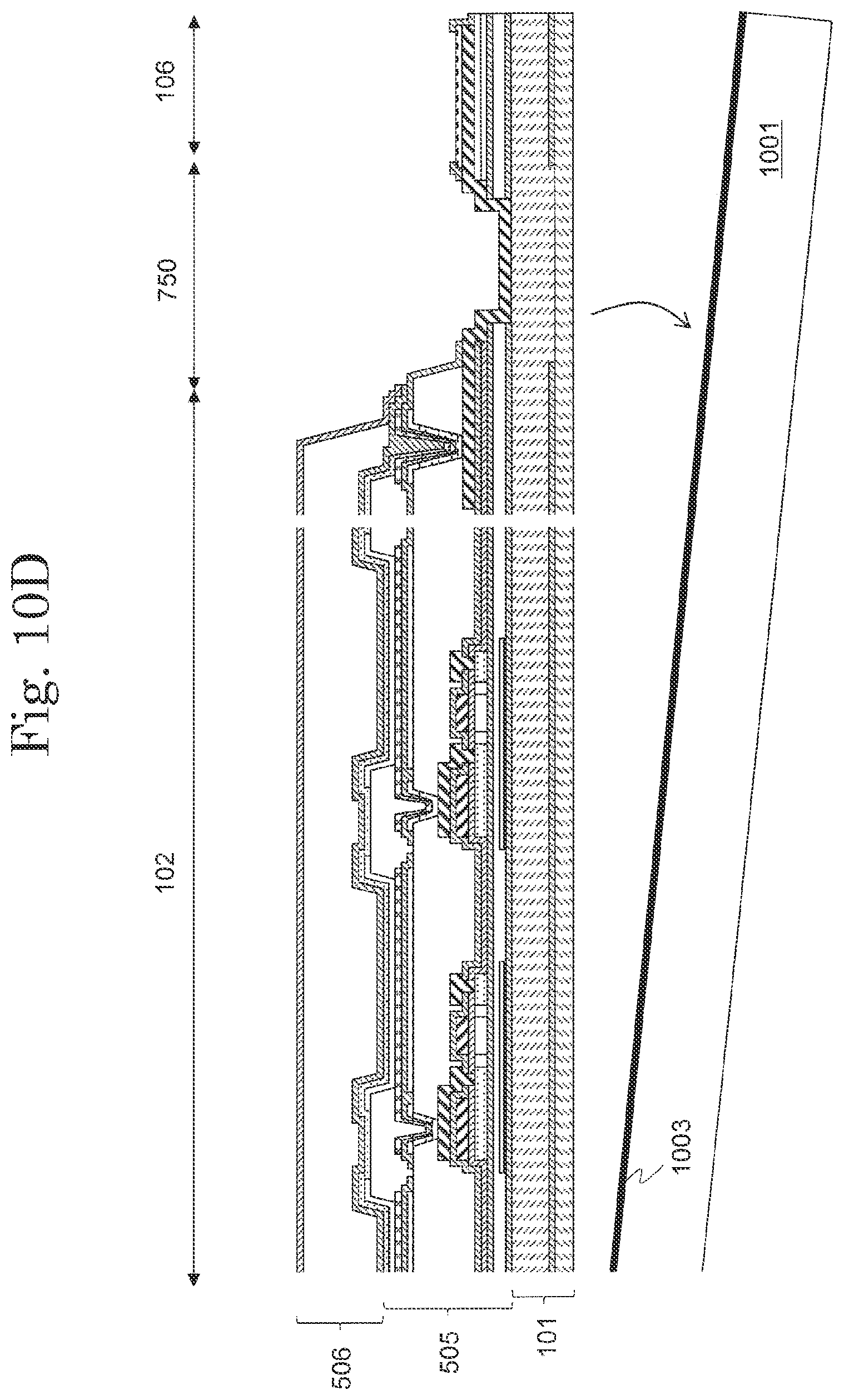 Patent US12108624 Figure 15 – Display device including bending region including laminated first and second resin layers