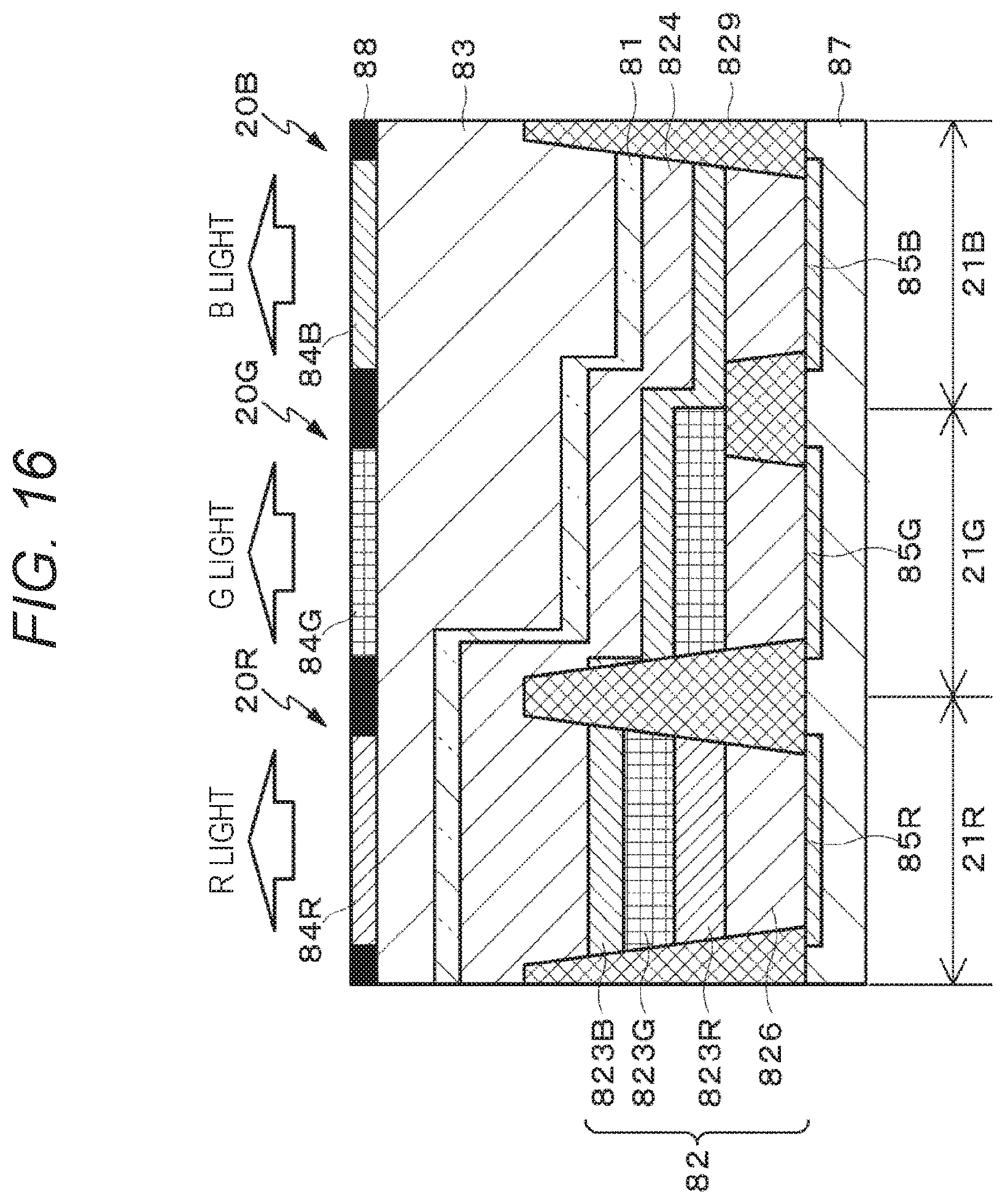 Patent US12108625 Figure 16 – Display device, method of manufacturing display device, and electronic device