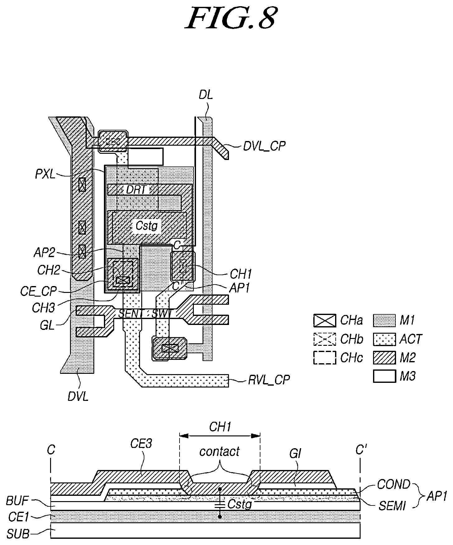 Patent US12108630 Figure 8 – Display device