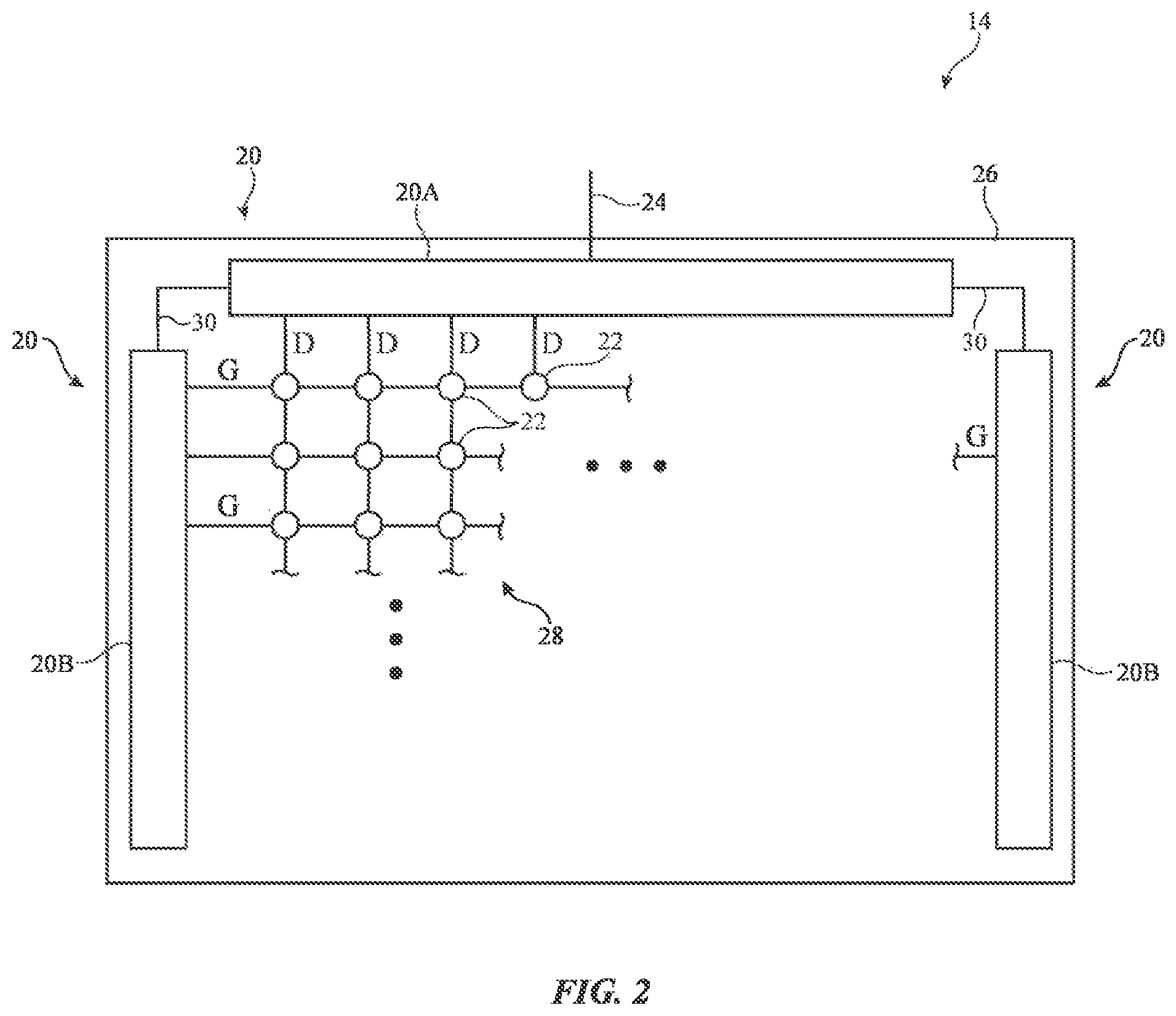 Patent US12108632 Figure 2 – Organic light-emitting diode display with pixel definition layers