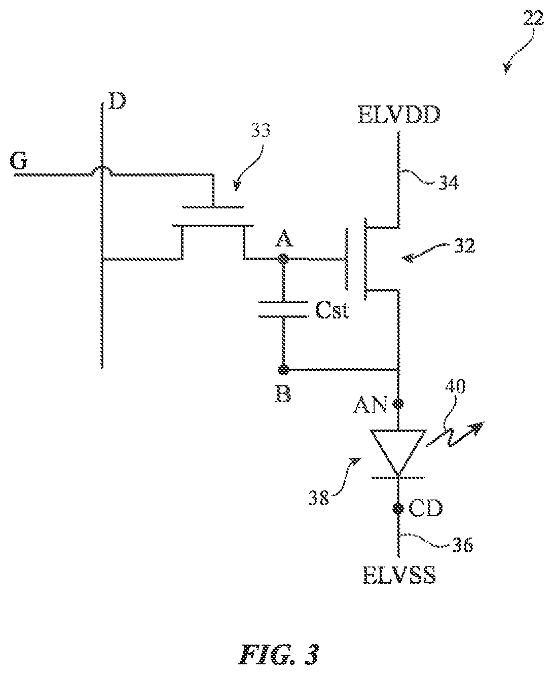 Patent US12108632 Figure 3 – Organic light-emitting diode display with pixel definition layers