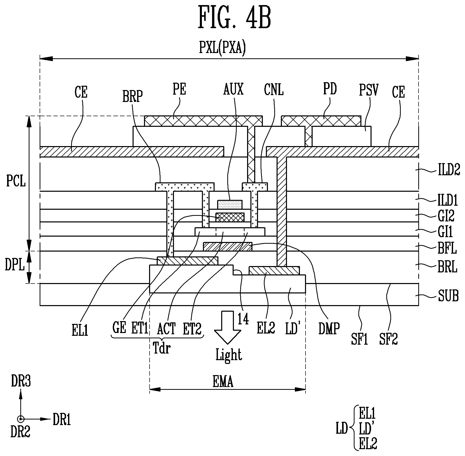 Patent US12108634 Figure 5 – Display device and method of fabricating the same