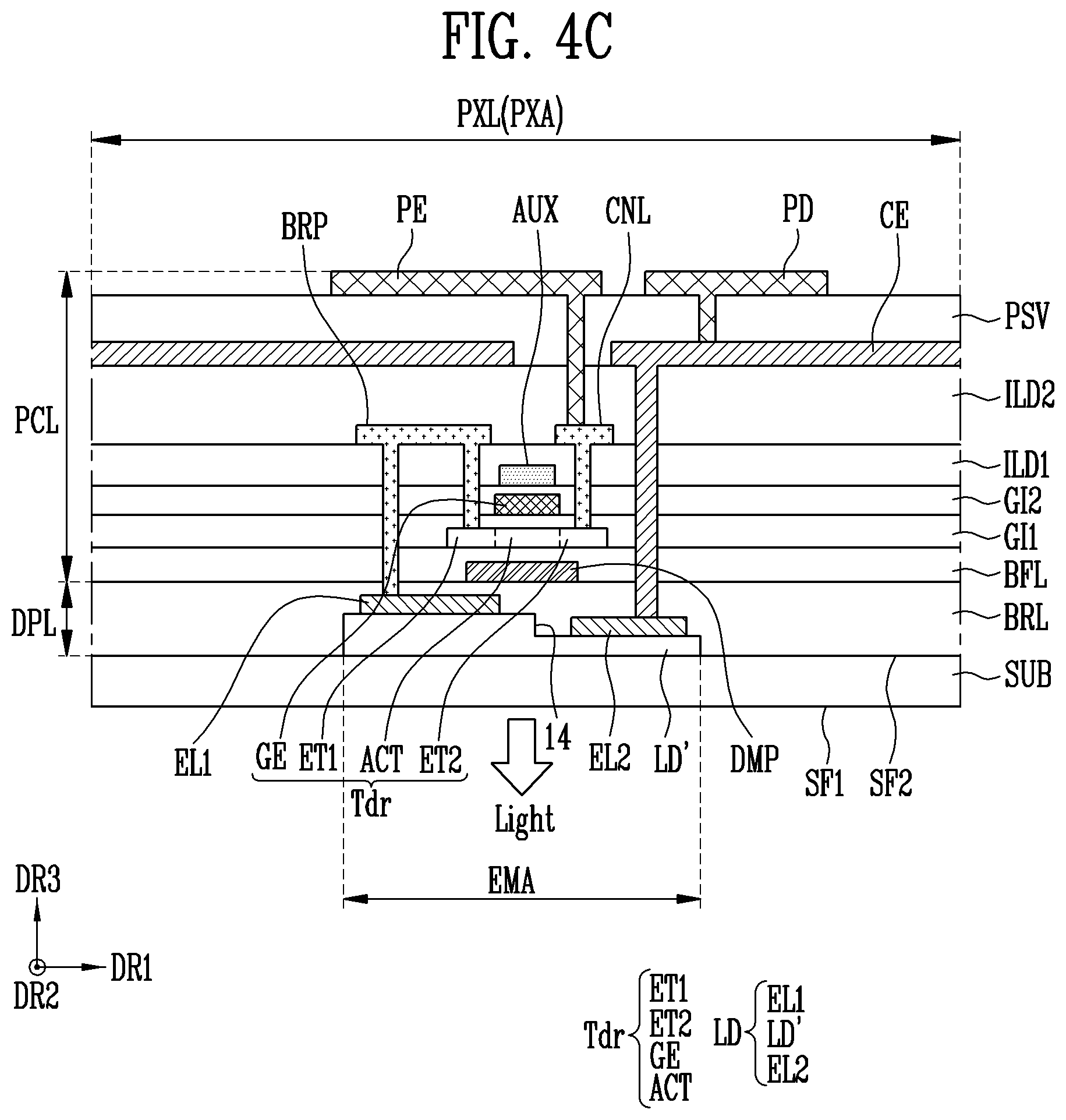 Patent US12108634 Figure 6 – Display device and method of fabricating the same