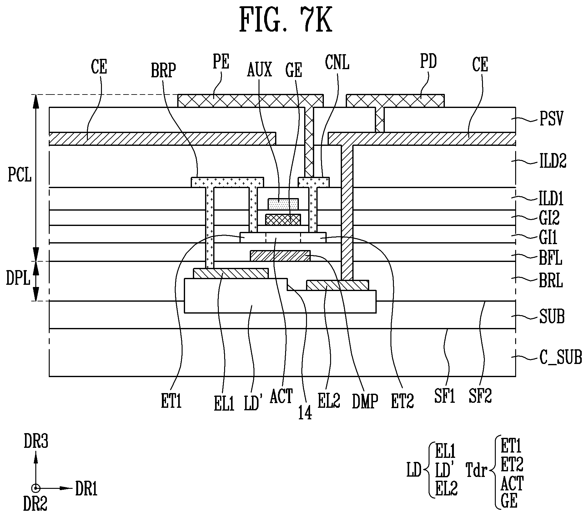 Patent US12108634 Figure 16 – Display device and method of fabricating the same