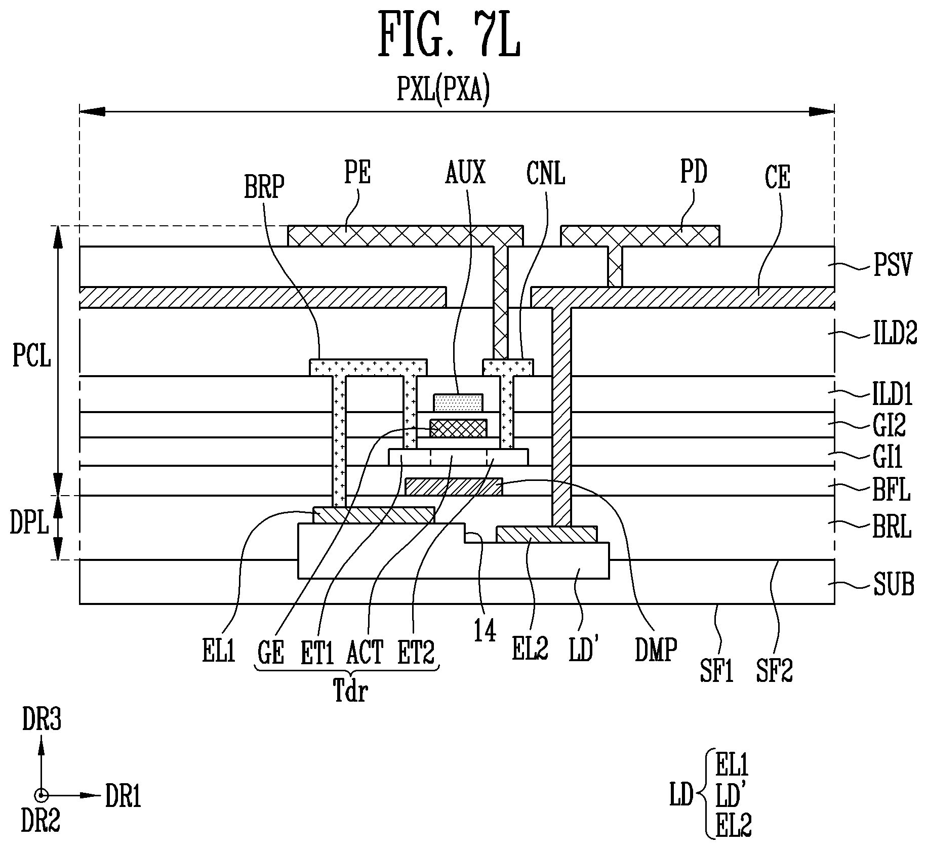Patent US12108634 Figure 17 – Display device and method of fabricating the same