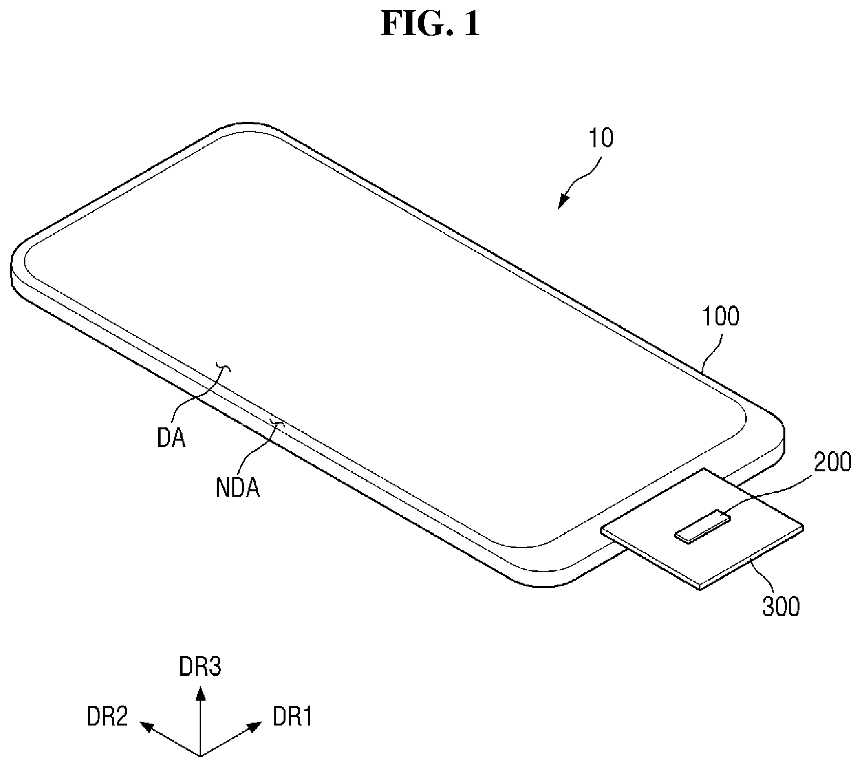 Patent US12108635 Figure 1 – Display device