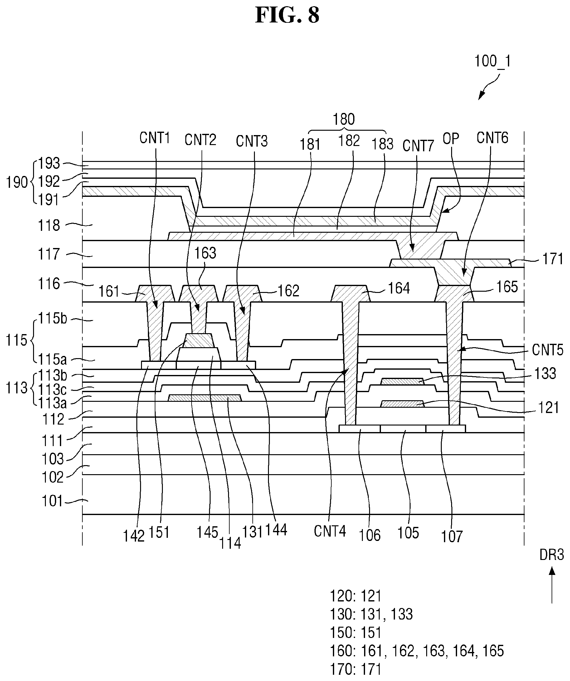 Patent US12108635 Figure 8 – Display device