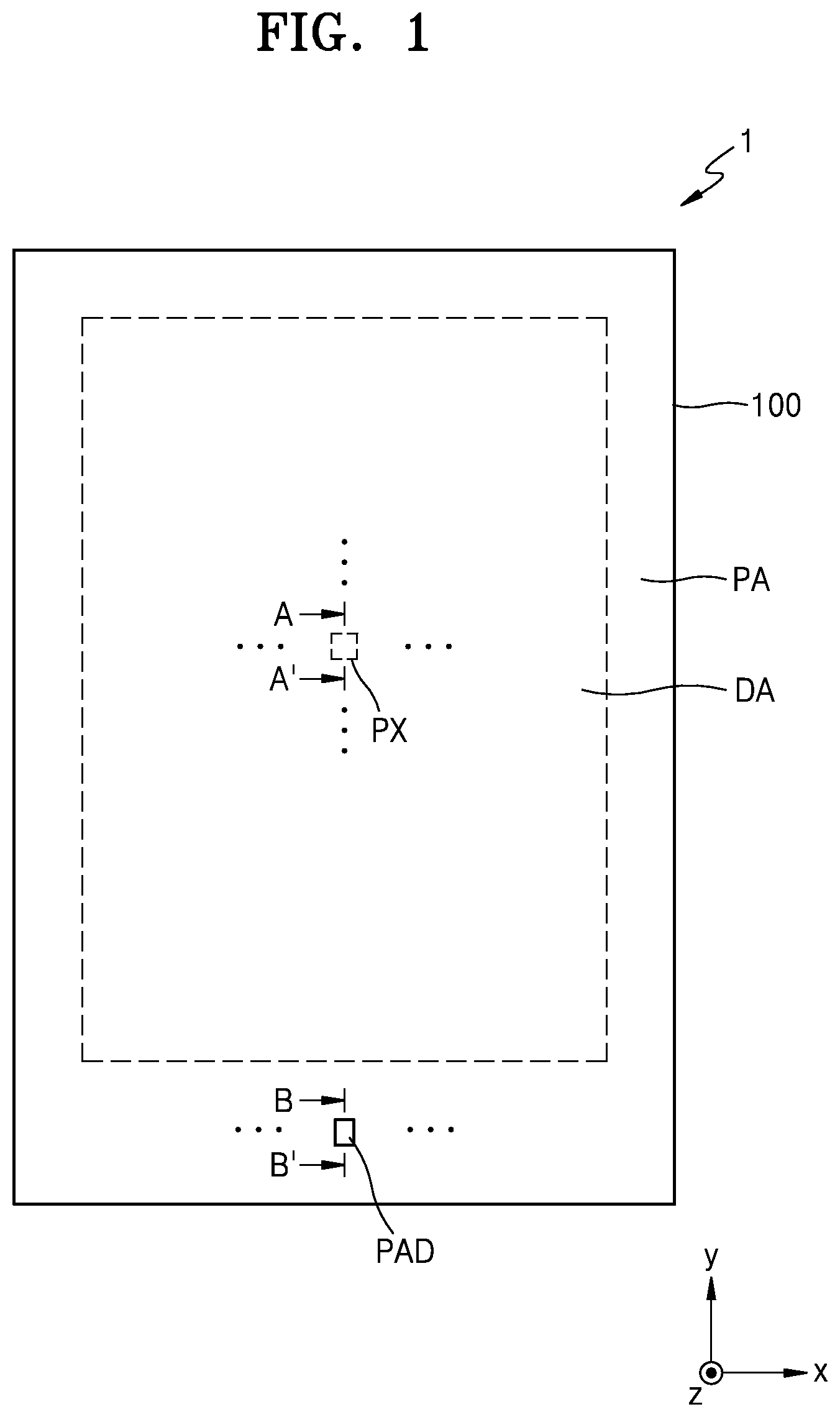 Patent US12108638 Figure 1 – Display apparatus with exposed pad electrode