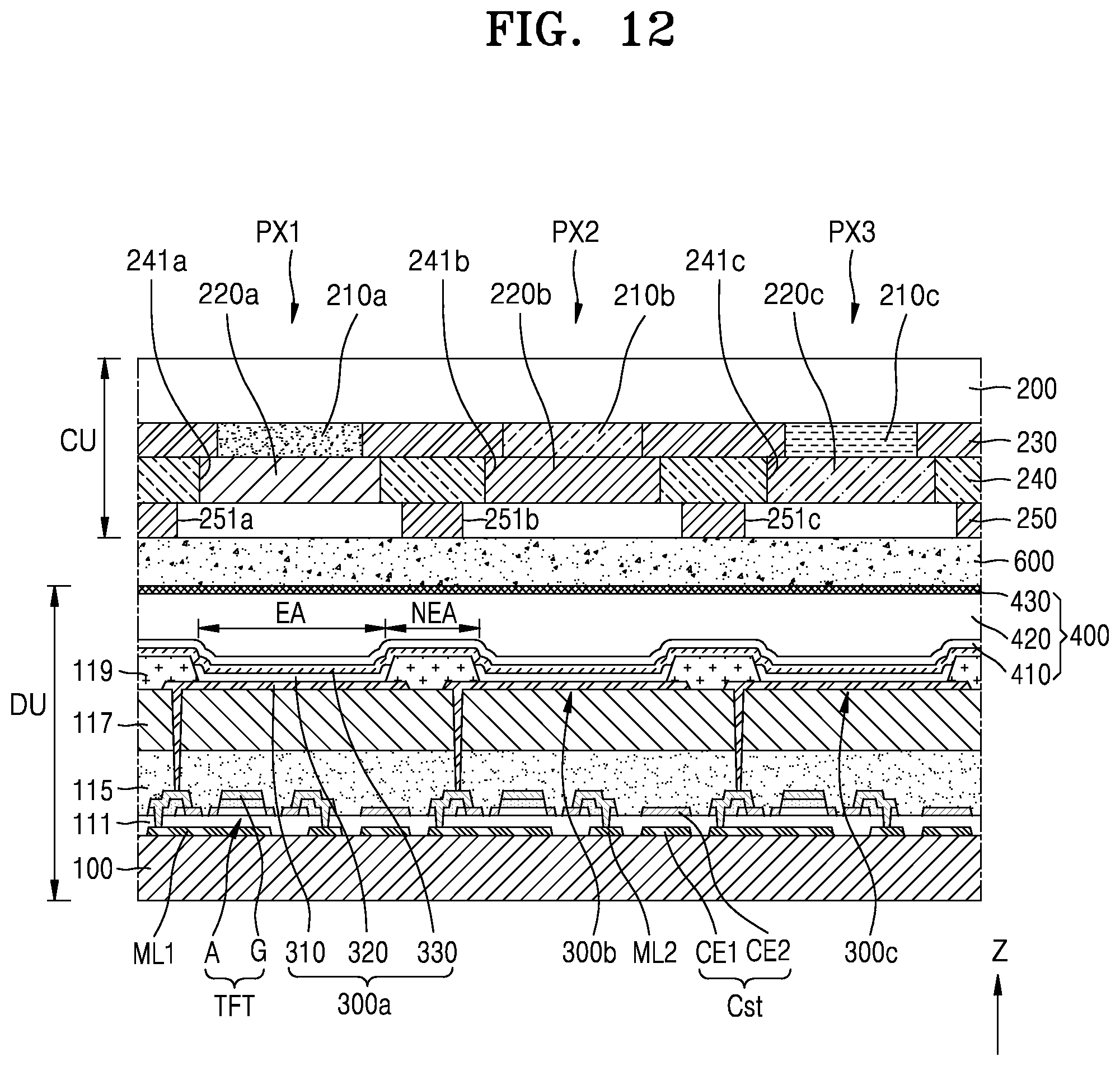 Patent US12108638 Figure 14 – Display apparatus with exposed pad electrode