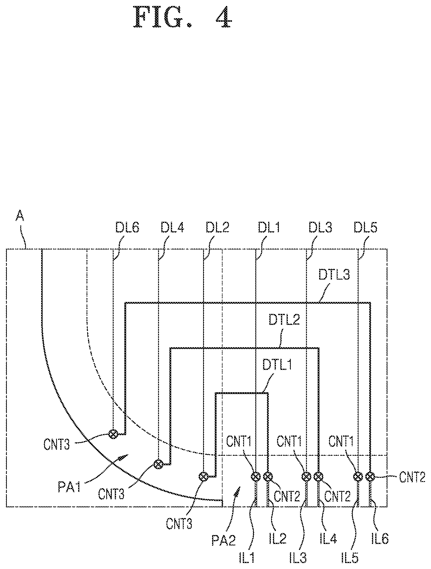 Patent US12108642 Figure 4 – Display substrate including third gate line between first gate electrode and second active pattern
