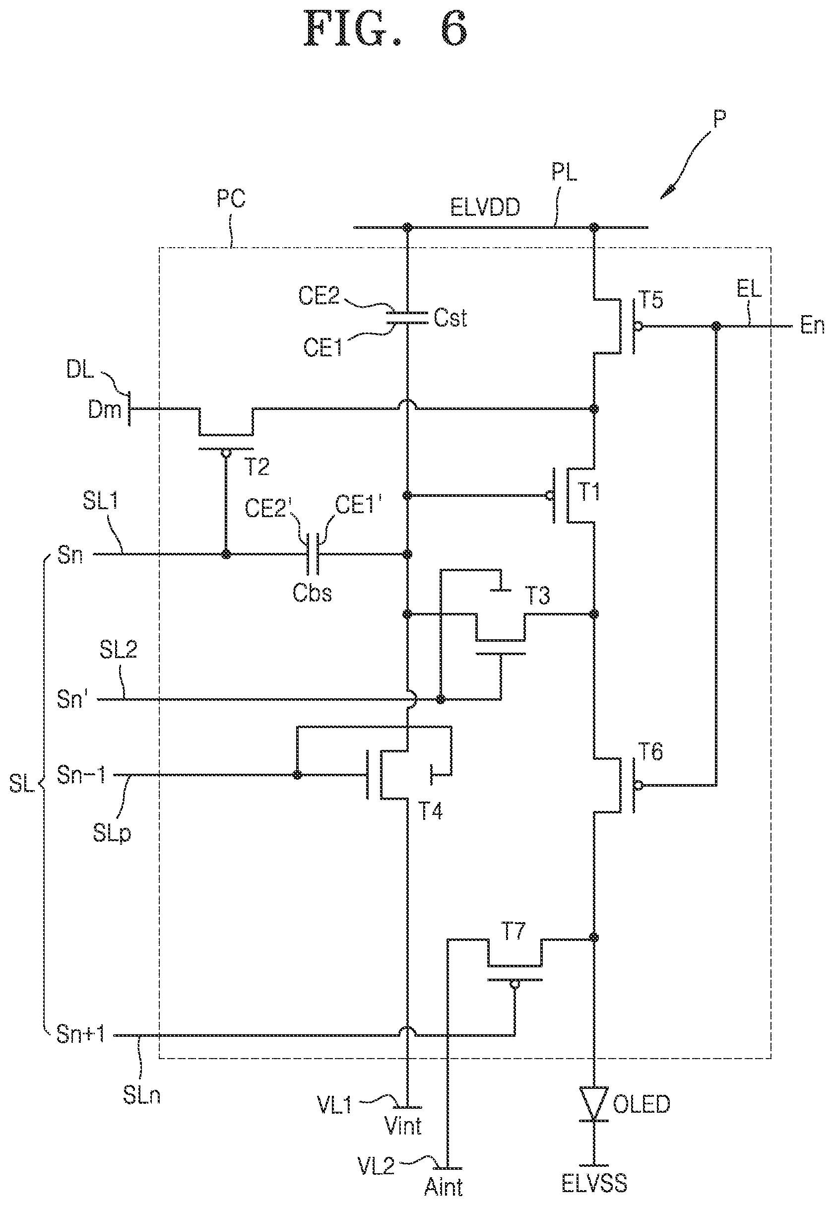 Patent US12108642 Figure 6 – Display substrate including third gate line between first gate electrode and second active pattern