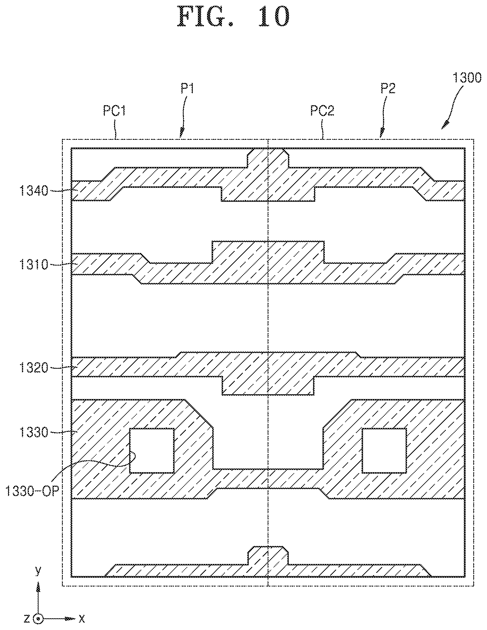 Patent US12108642 Figure 10 – Display substrate including third gate line between first gate electrode and second active pattern