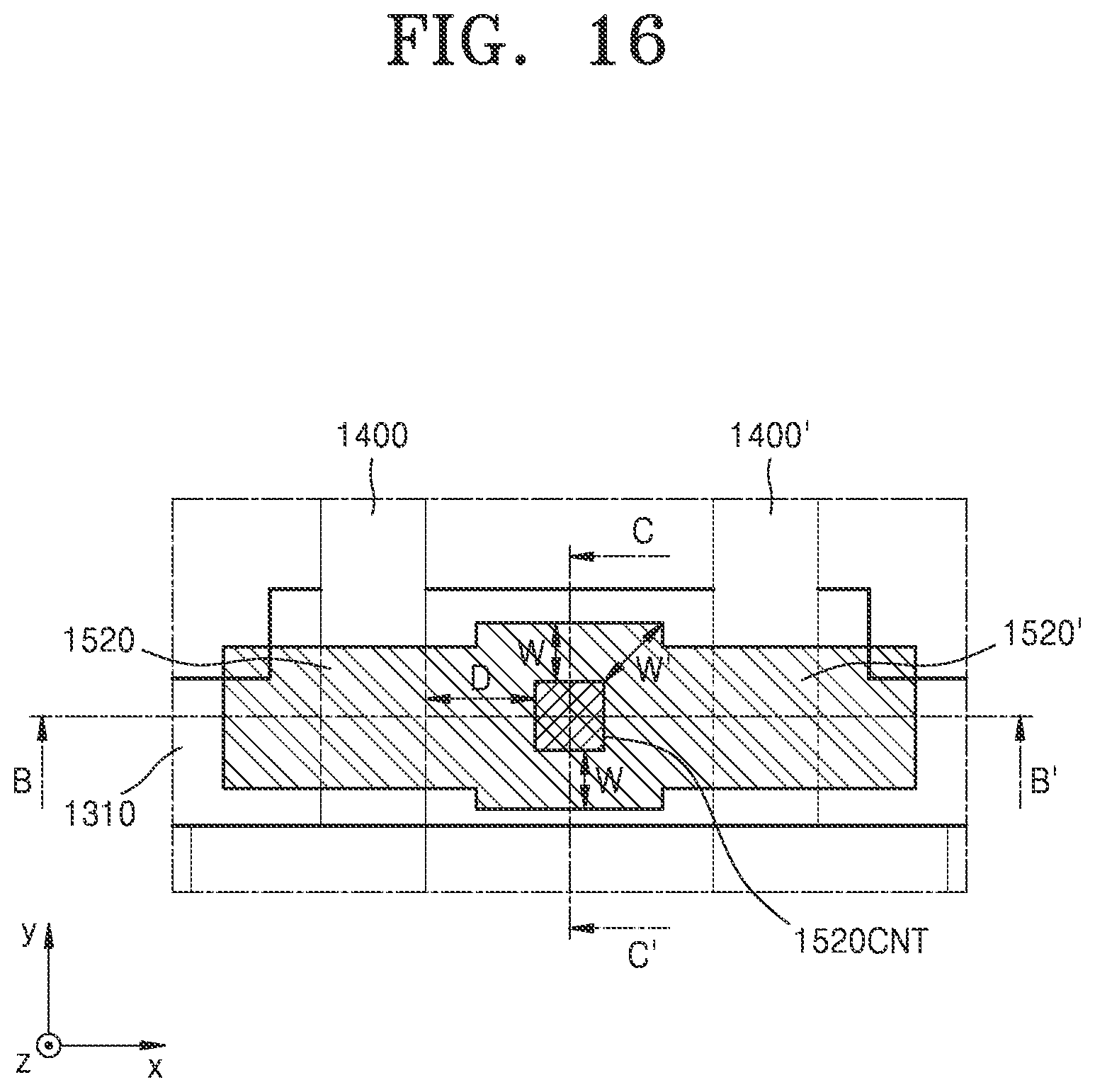 Patent US12108642 Figure 16 – Display substrate including third gate line between first gate electrode and second active pattern
