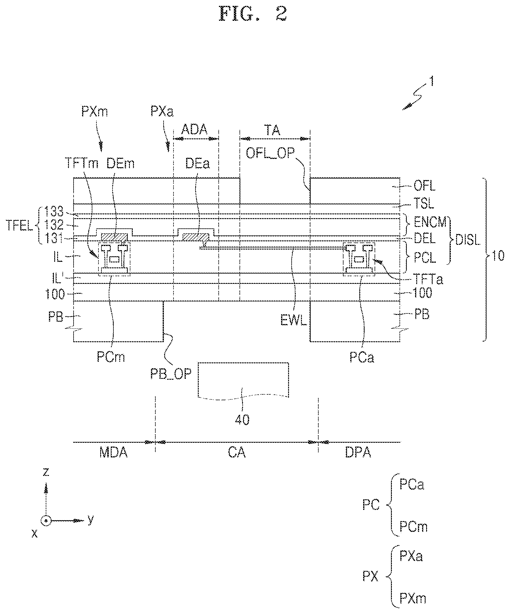Patent US12108644 Figure 2 – Display panel and display apparatus including the same