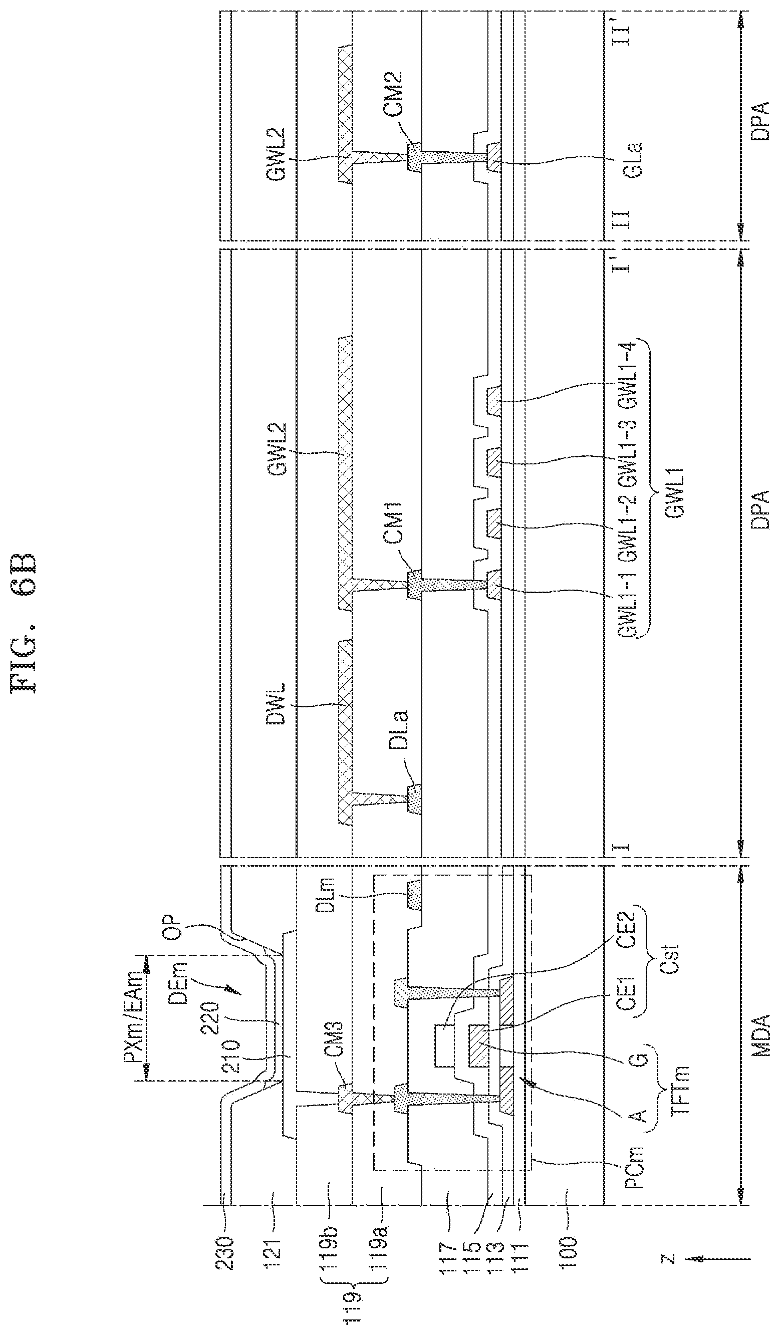 Patent US12108644 Figure 7 – Display panel and display apparatus including the same