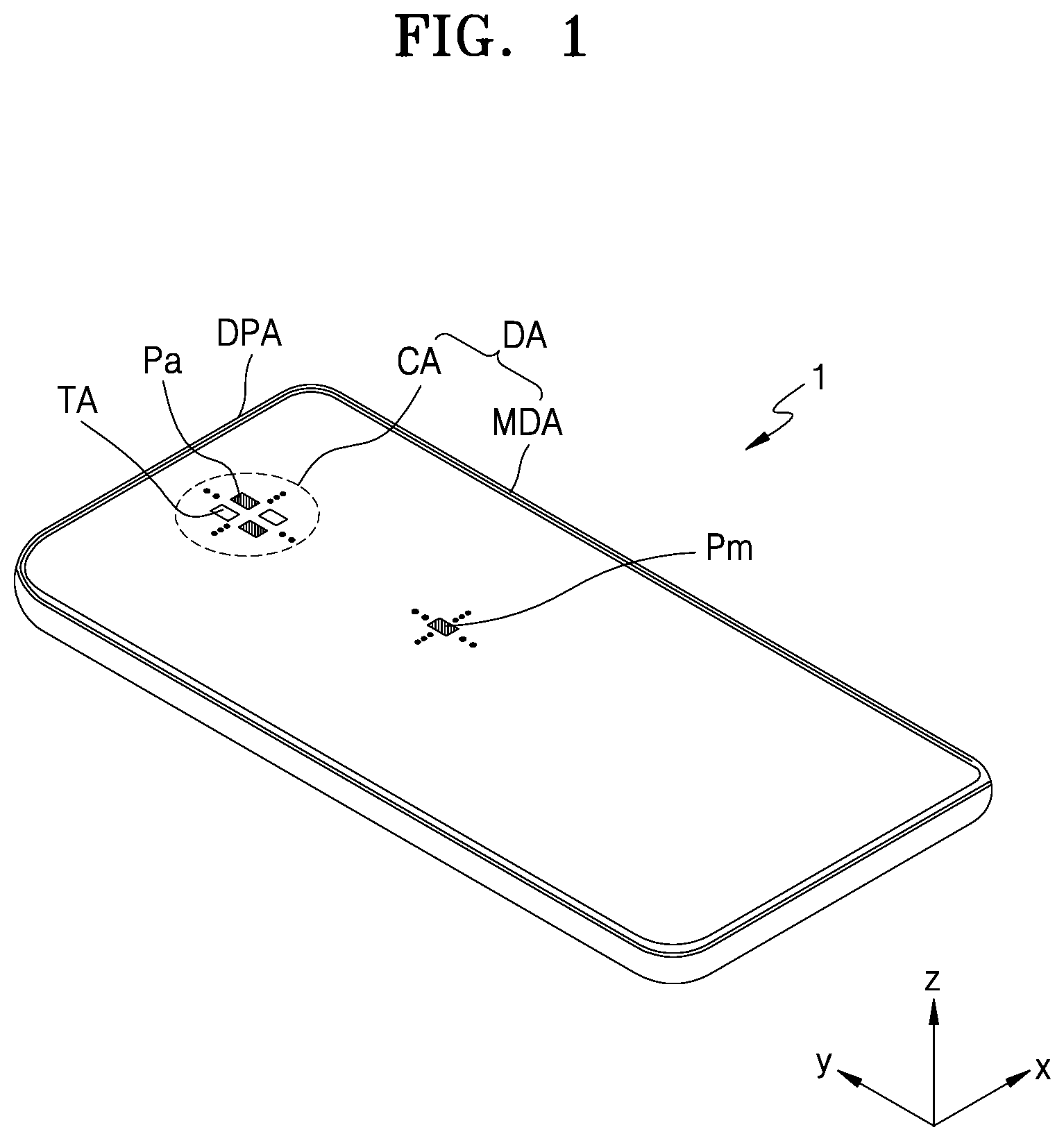 Patent US12108645 Figure 1 – Display panel and display apparatus including the same