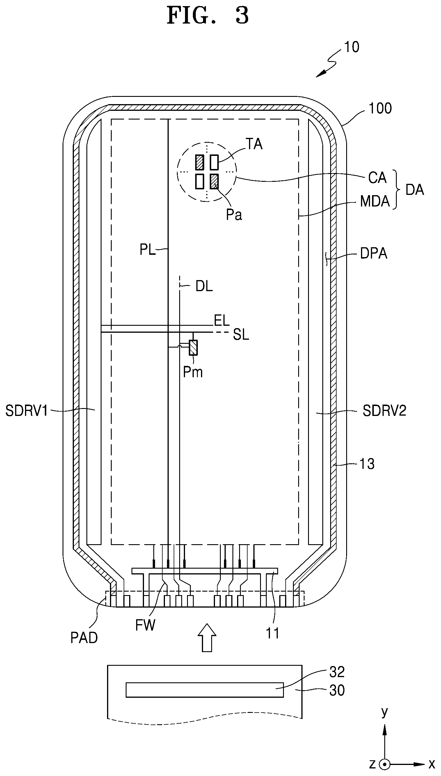 Patent US12108645 Figure 3 – Display panel and display apparatus including the same
