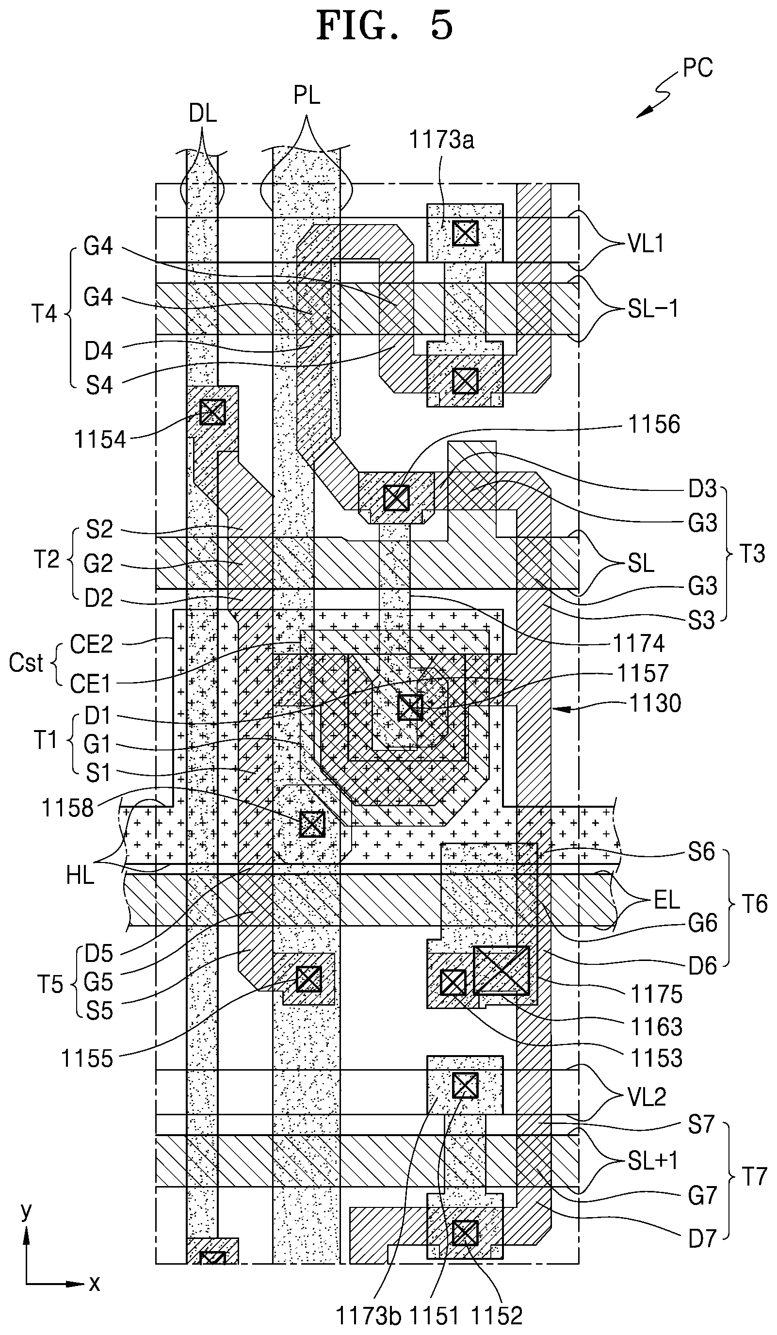 Patent US12108645 Figure 5 – Display panel and display apparatus including the same