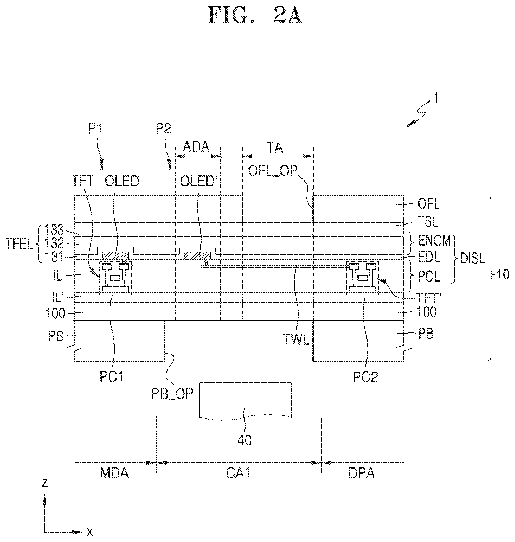 Patent US12108646 Figure 2 – Display panel and display apparatus including the same