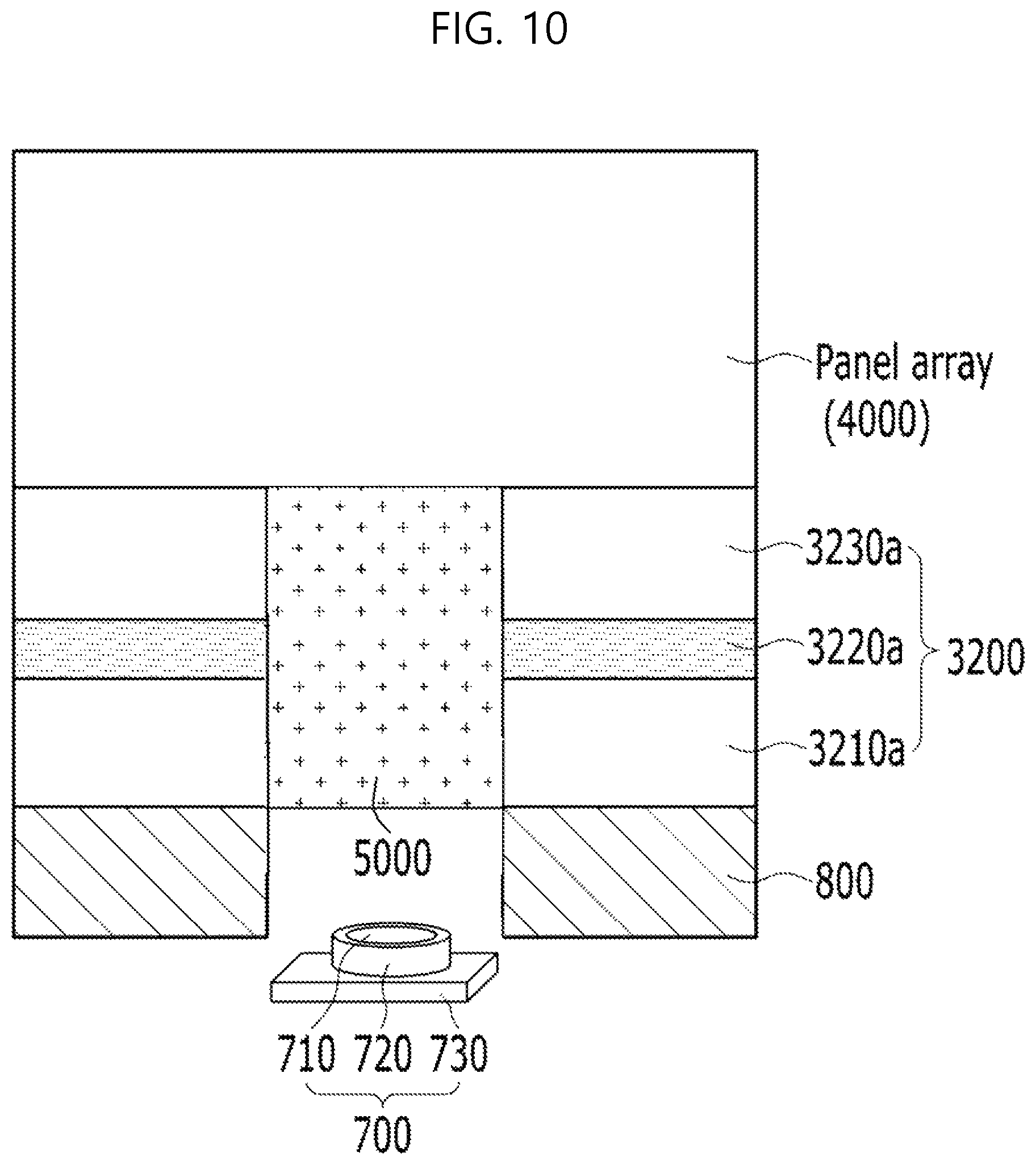 Patent US12108650 Figure 11 – Display device including stepped section substrate with embedded camera