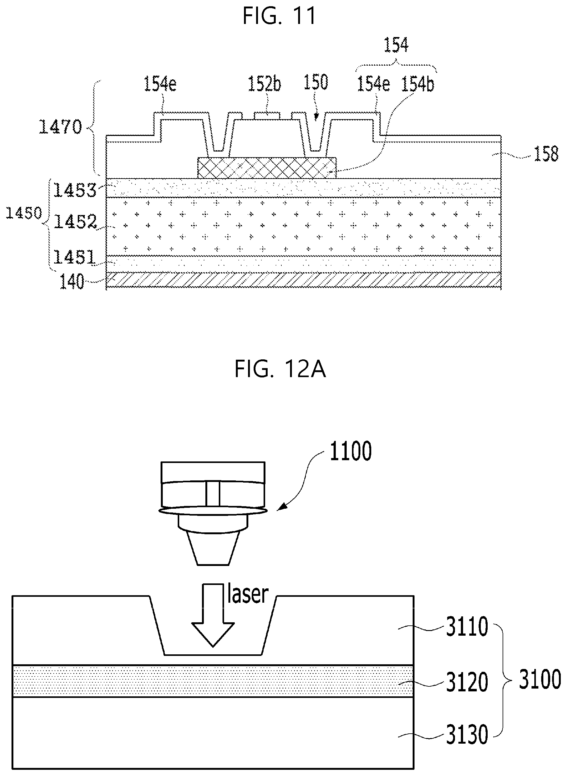 Patent US12108650 Figure 12 – Display device including stepped section substrate with embedded camera