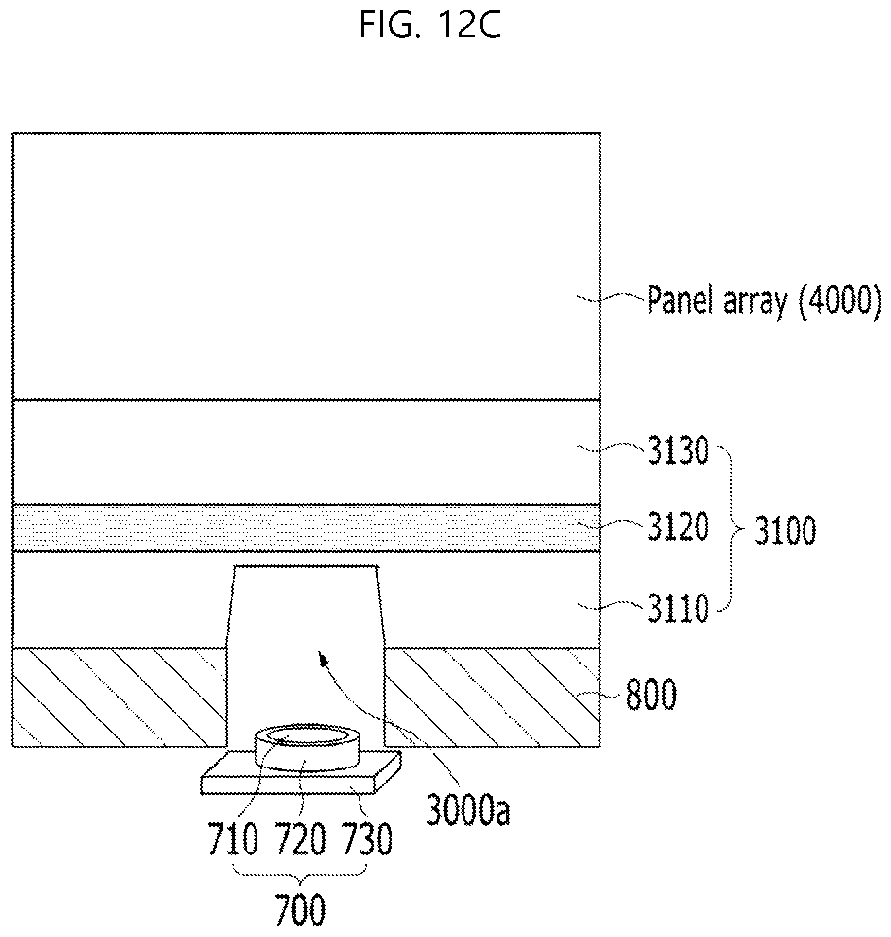 Patent US12108650 Figure 14 – Display device including stepped section substrate with embedded camera