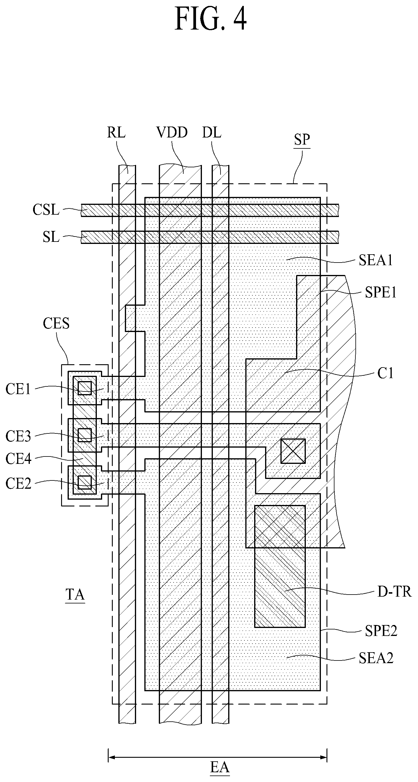 Patent US12108652 Figure 4 – Display device having repair structure