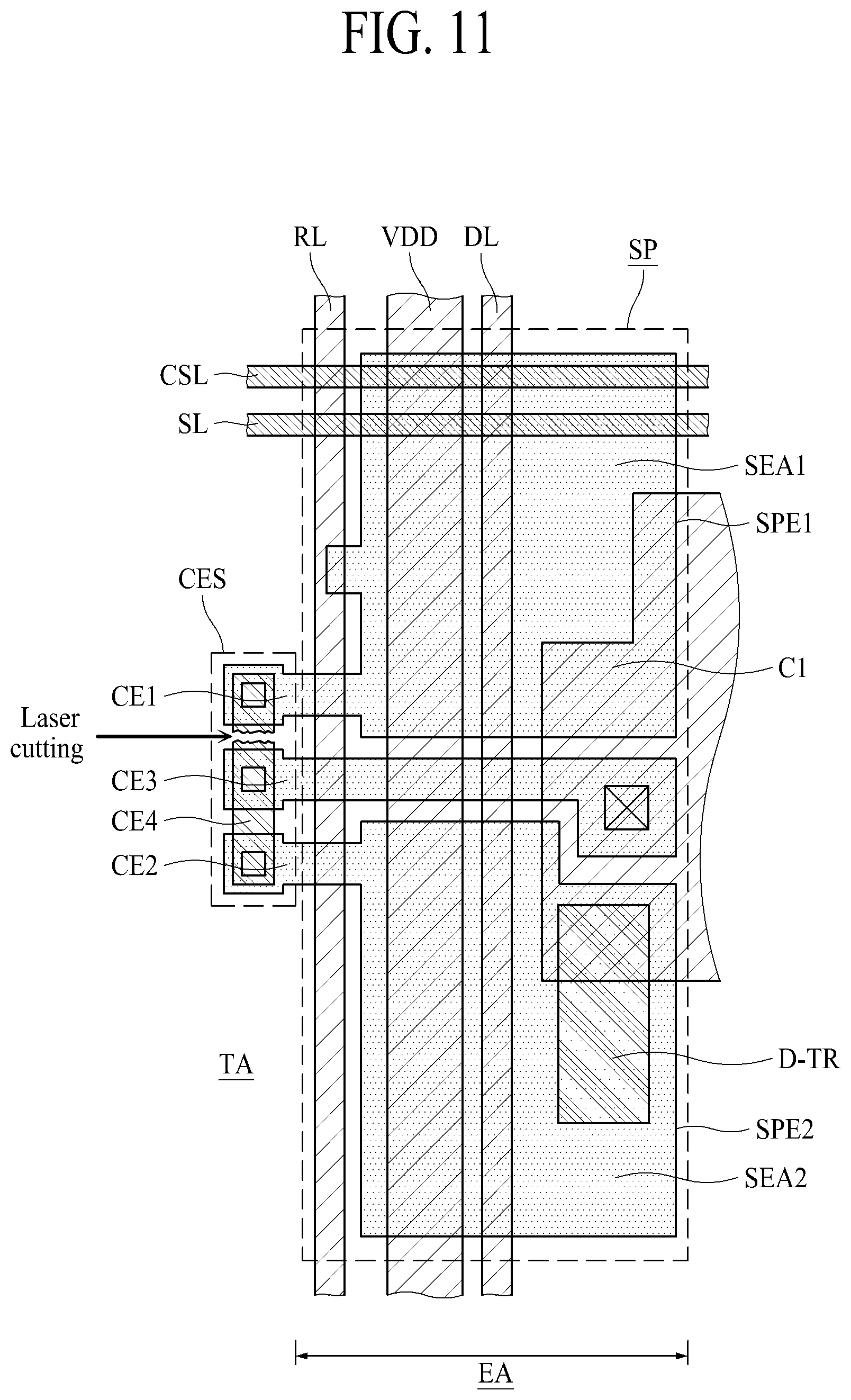 Patent US12108652 Figure 10 – Display device having repair structure