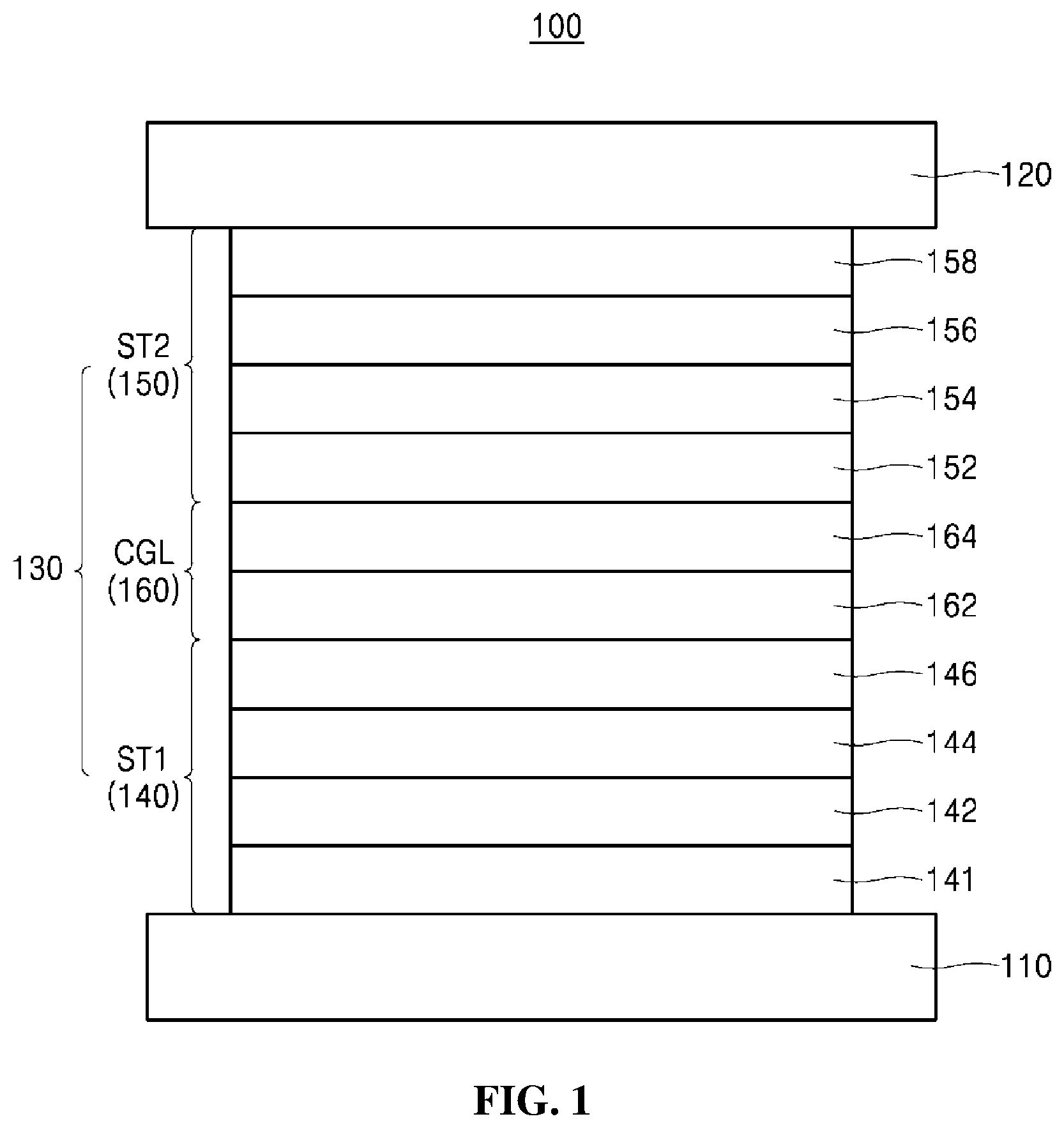 Patent US12108659 Figure 1 – Organic electroluminescent device