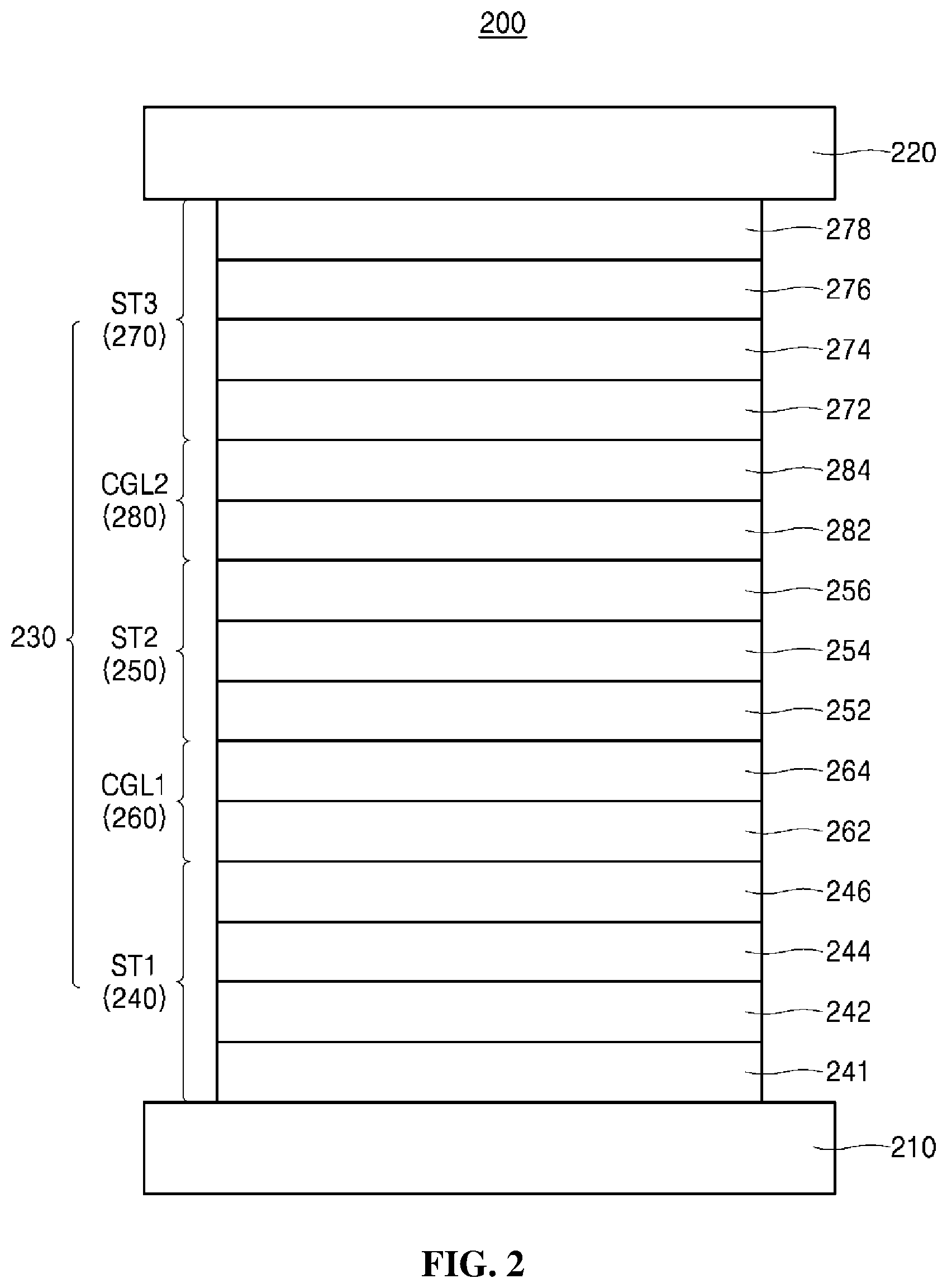 Patent US12108659 Figure 2 – Organic electroluminescent device