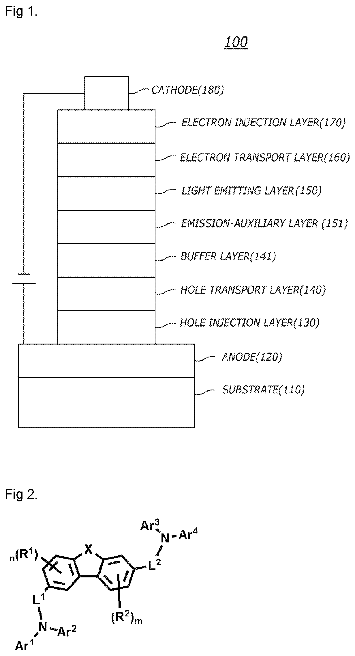 Patent US12108661 Figure 1 – Compound for organic electric element, organic electric element comprising the same, and electronic device thereof