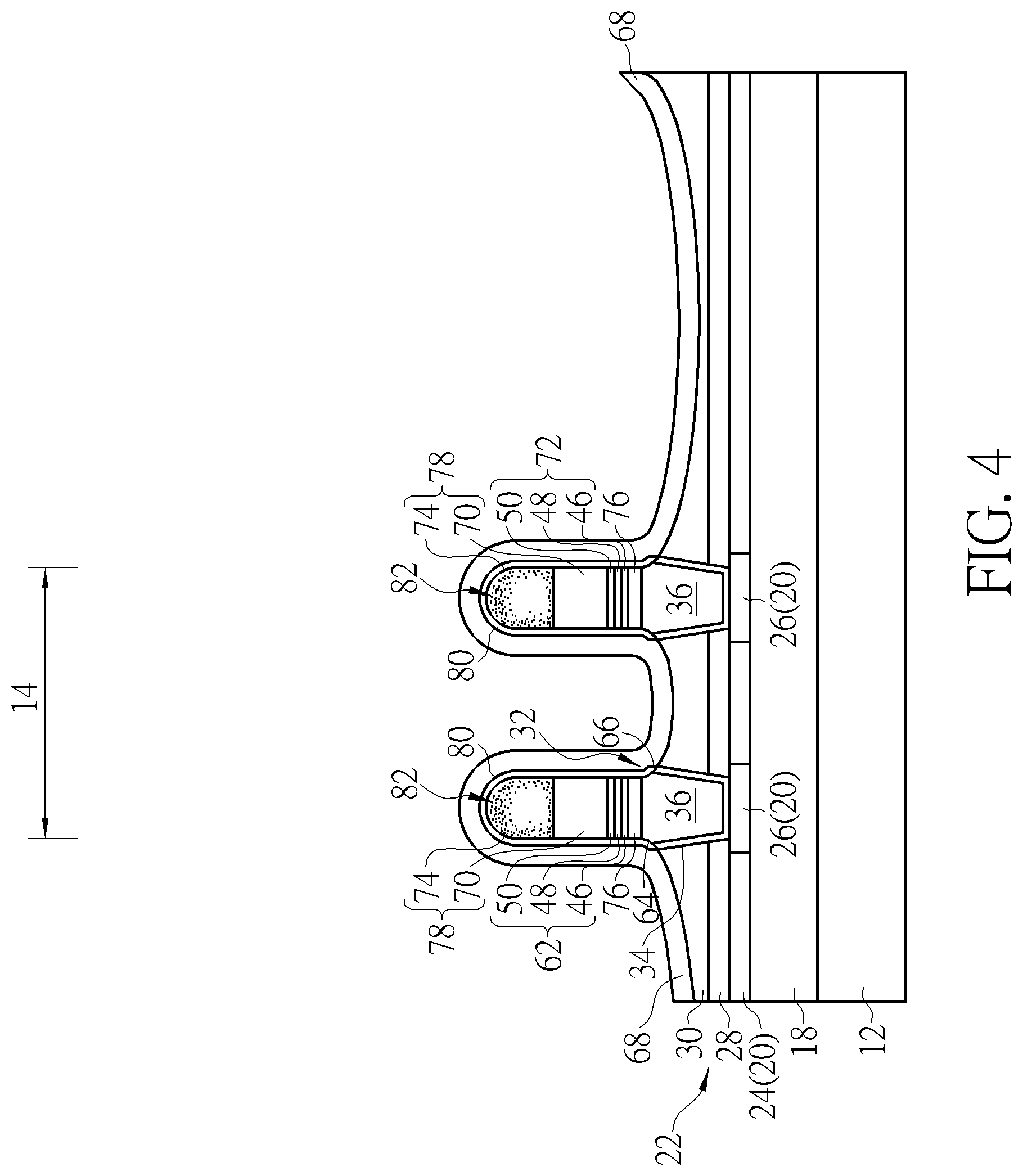 Patent US12108681 Figure 4 – Semiconductor device and method for fabricating the same