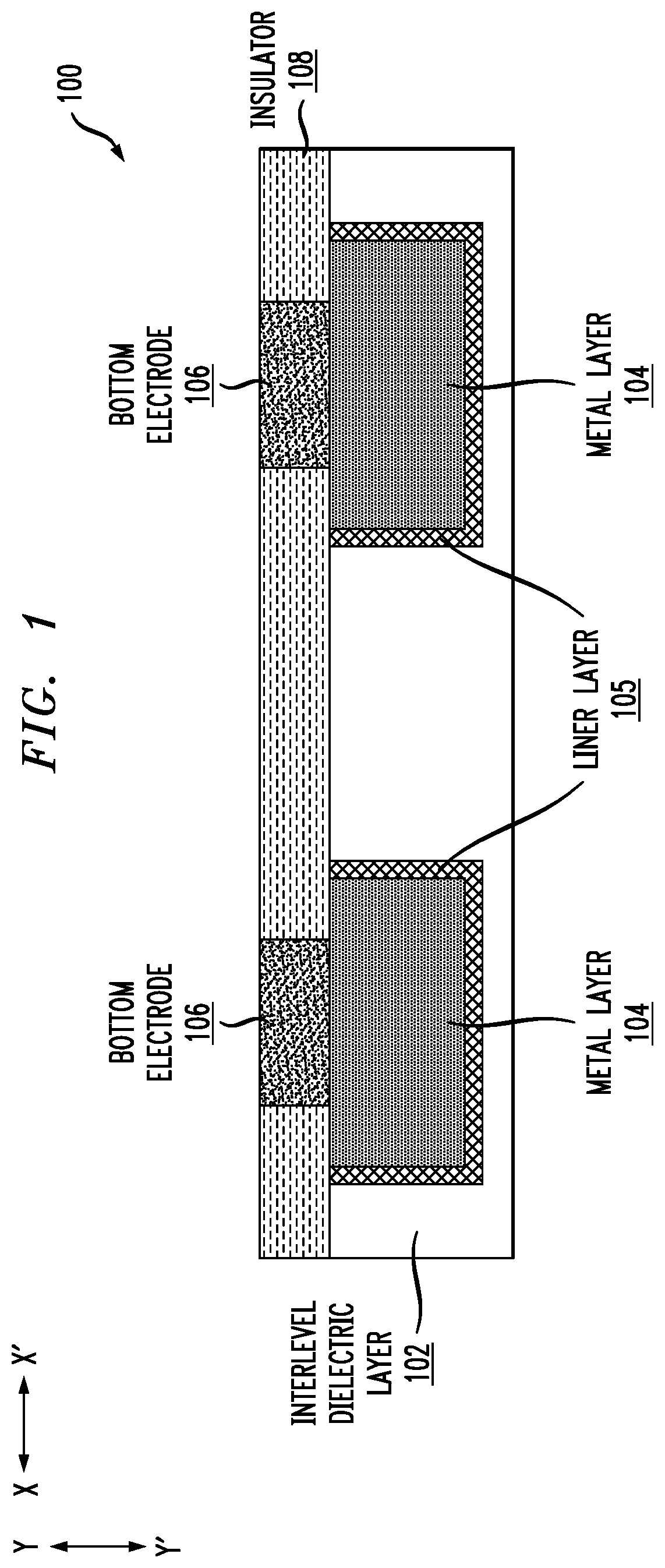 Patent US12108685 Figure 1 – Multi-diameter magnetic random-access memory pillar structure