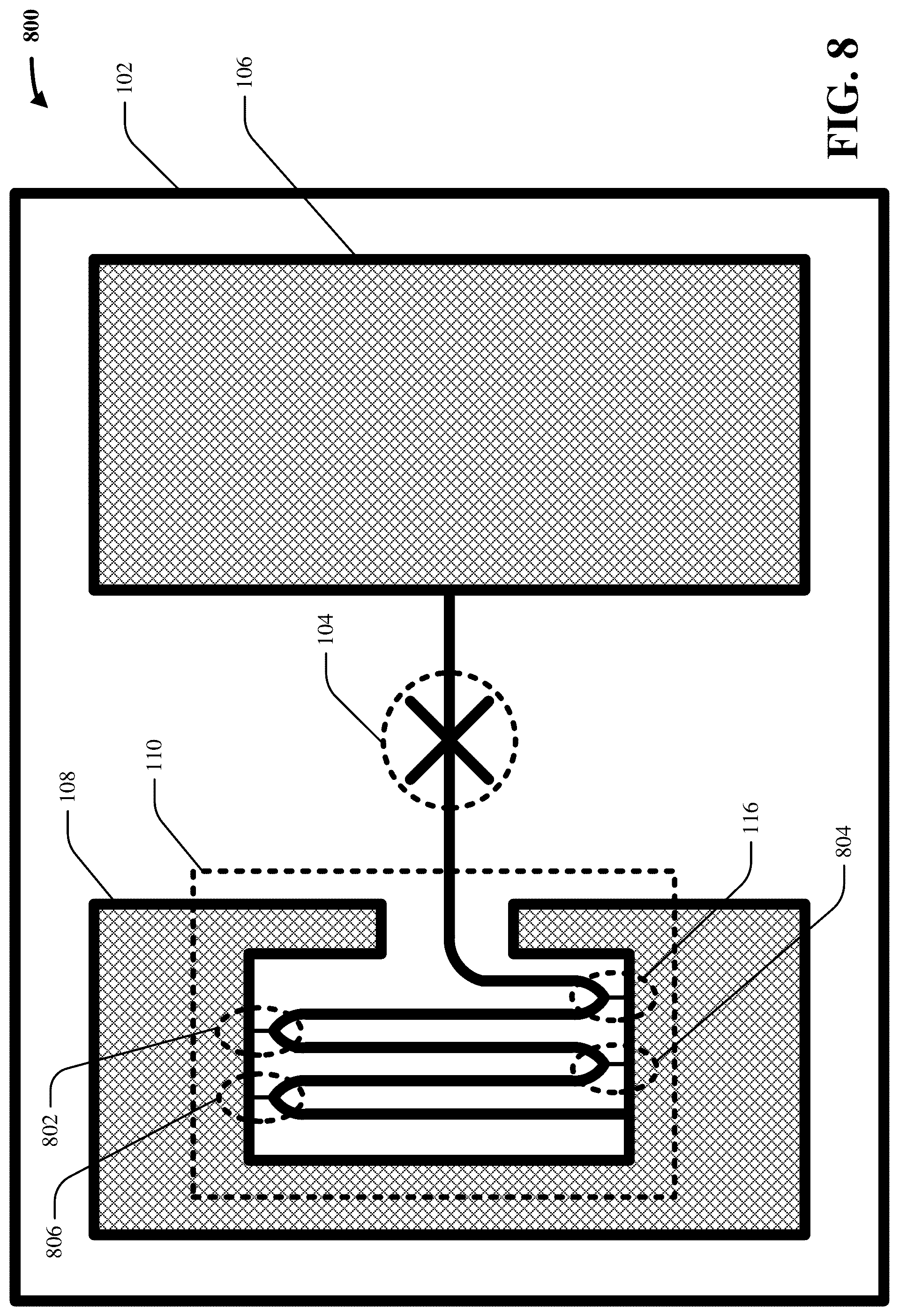 Patent US12108689 Figure 8 – Trimmable inductors for qubit frequency tuning