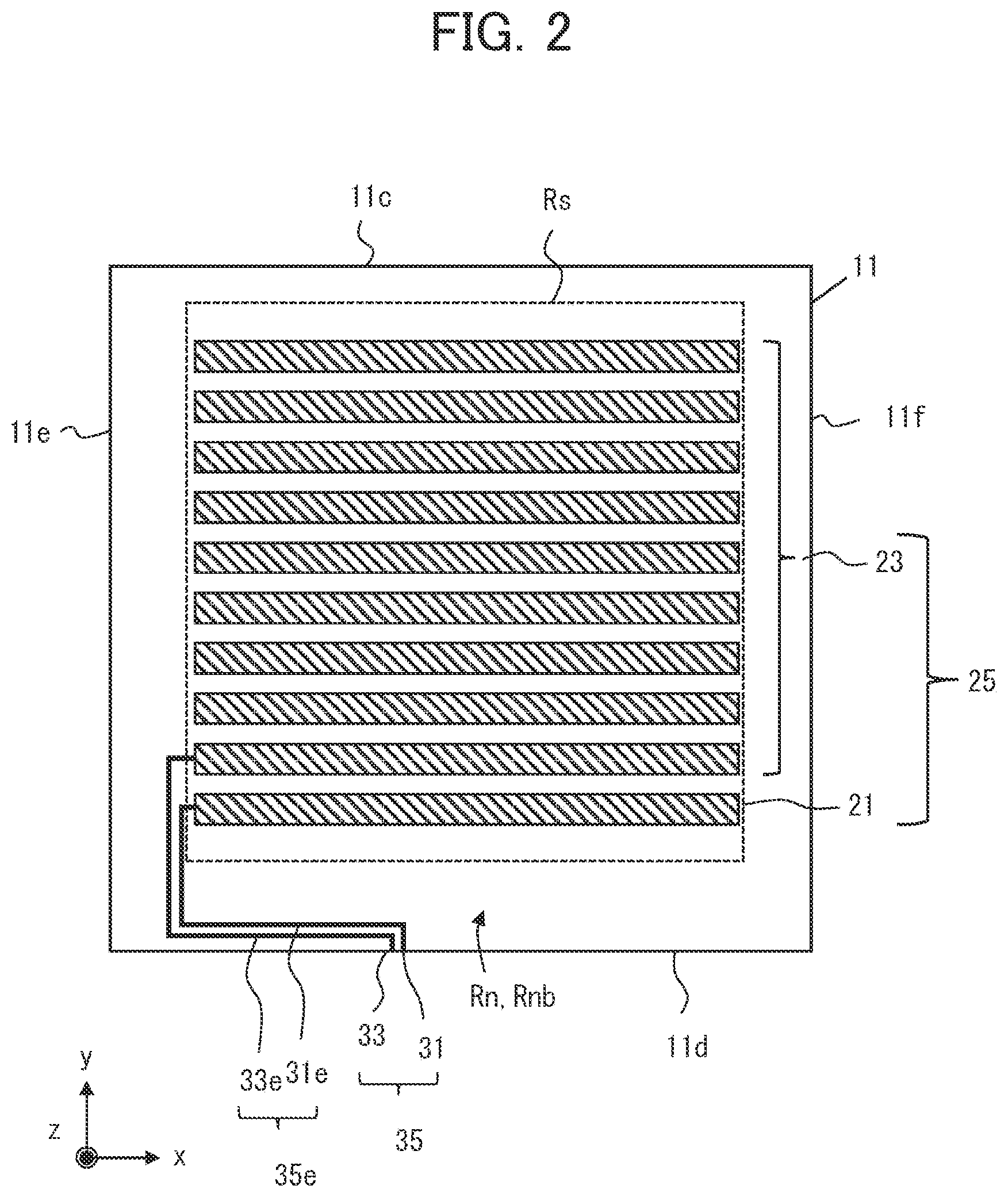 Patent US12112005 Figure 2 – Electrostatic capacitive touch panel