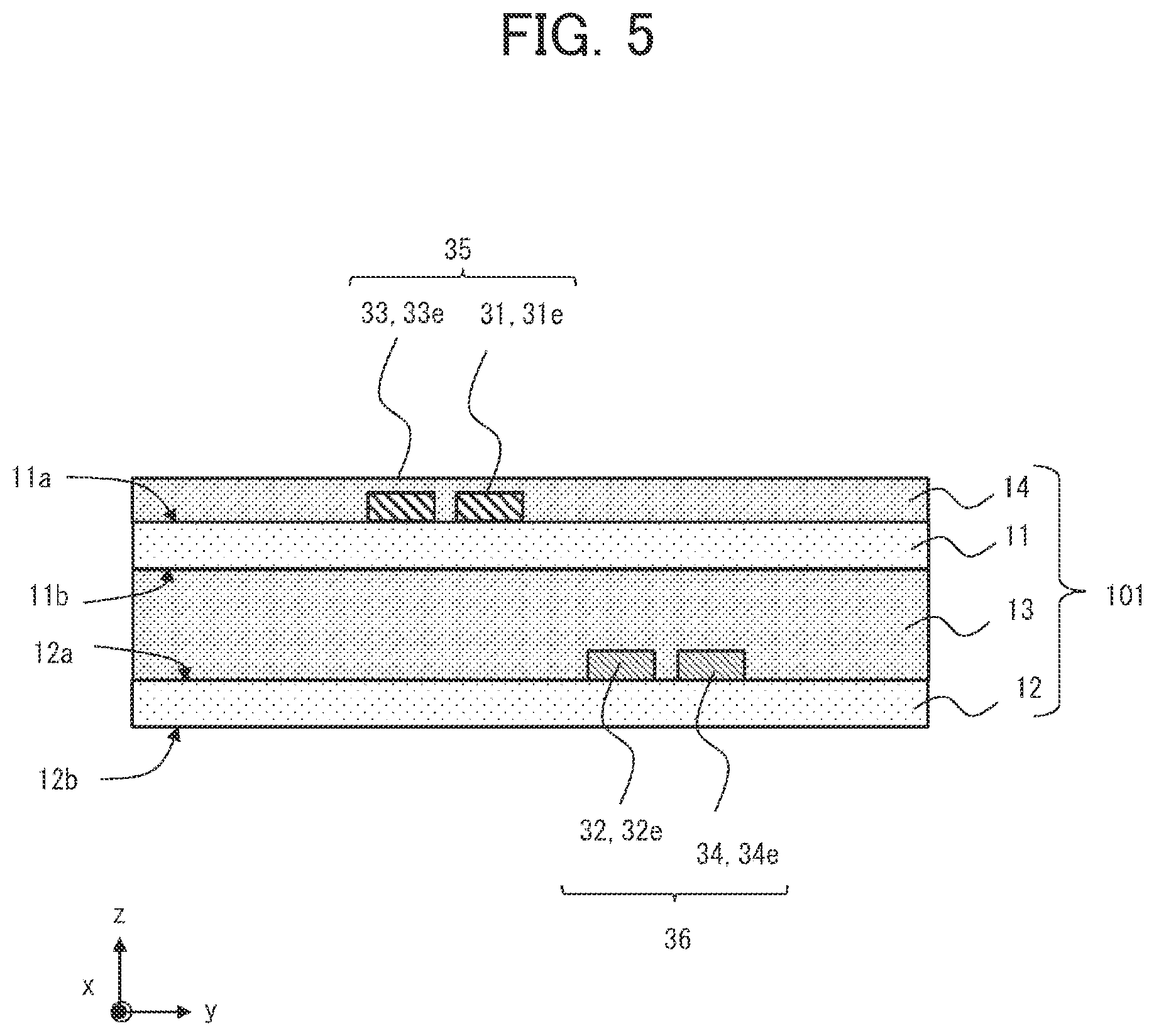 Patent US12112005 Figure 5 – Electrostatic capacitive touch panel