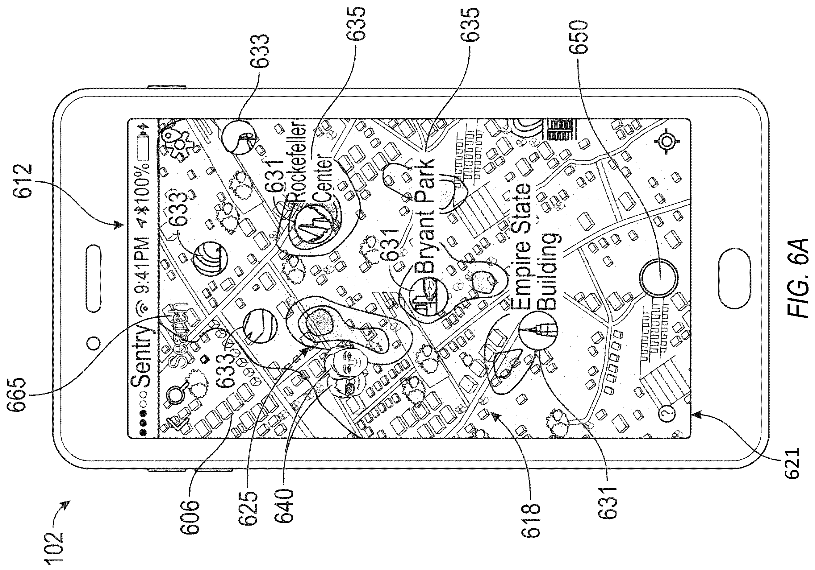 Patent US12112013 Figure 6 – Location privacy management on map-based social media platforms