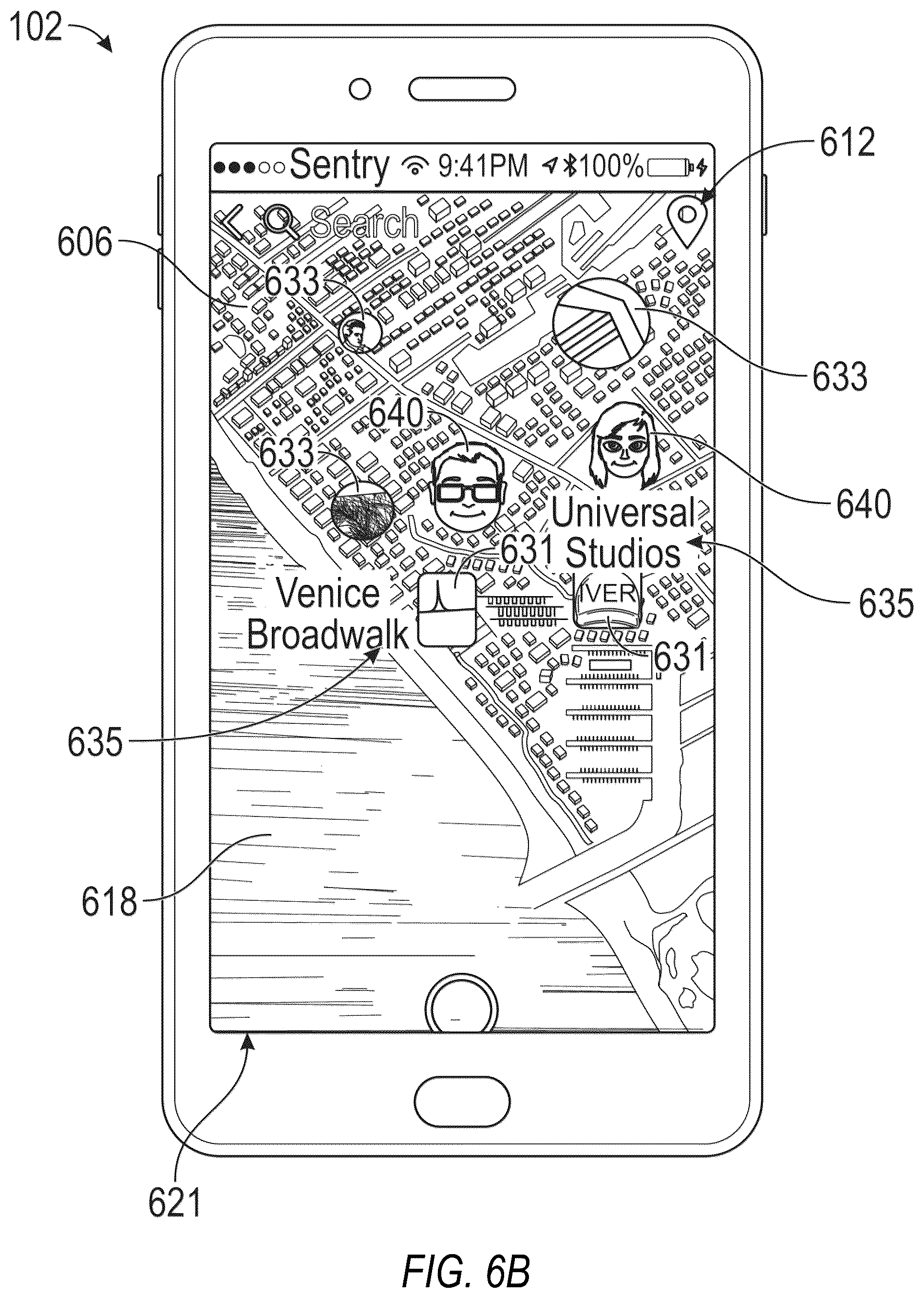 Patent US12112013 Figure 7 – Location privacy management on map-based social media platforms