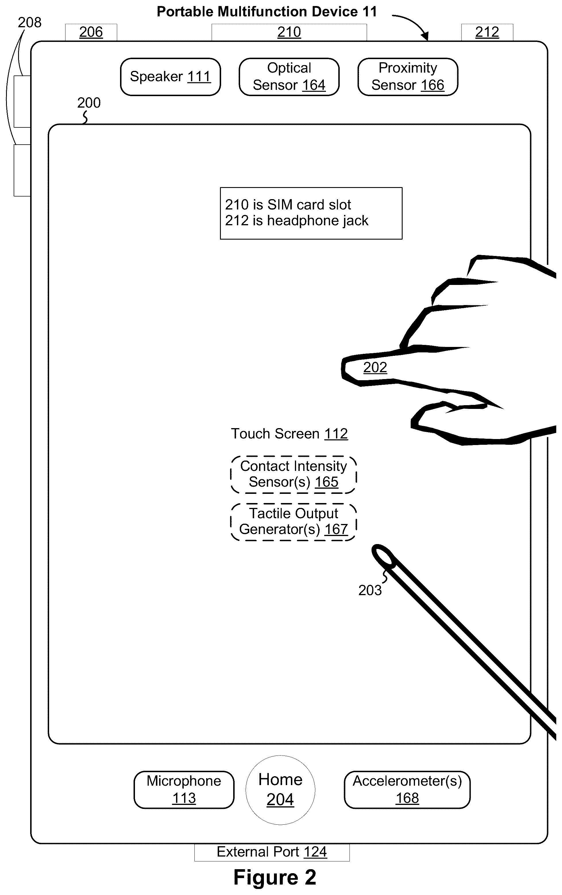 Patent US12112015 Figure 3 – Devices, methods, and graphical user interfaces for navigating between user interfaces, displaying a dock, and displaying system user interface elements