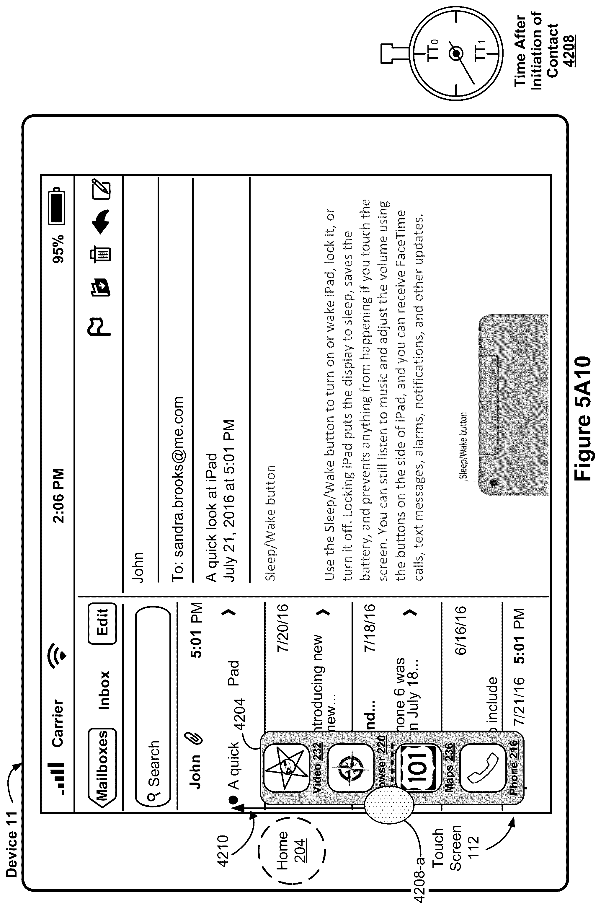 Patent US12112015 Figure 19 – Devices, methods, and graphical user interfaces for navigating between user interfaces, displaying a dock, and displaying system user interface elements