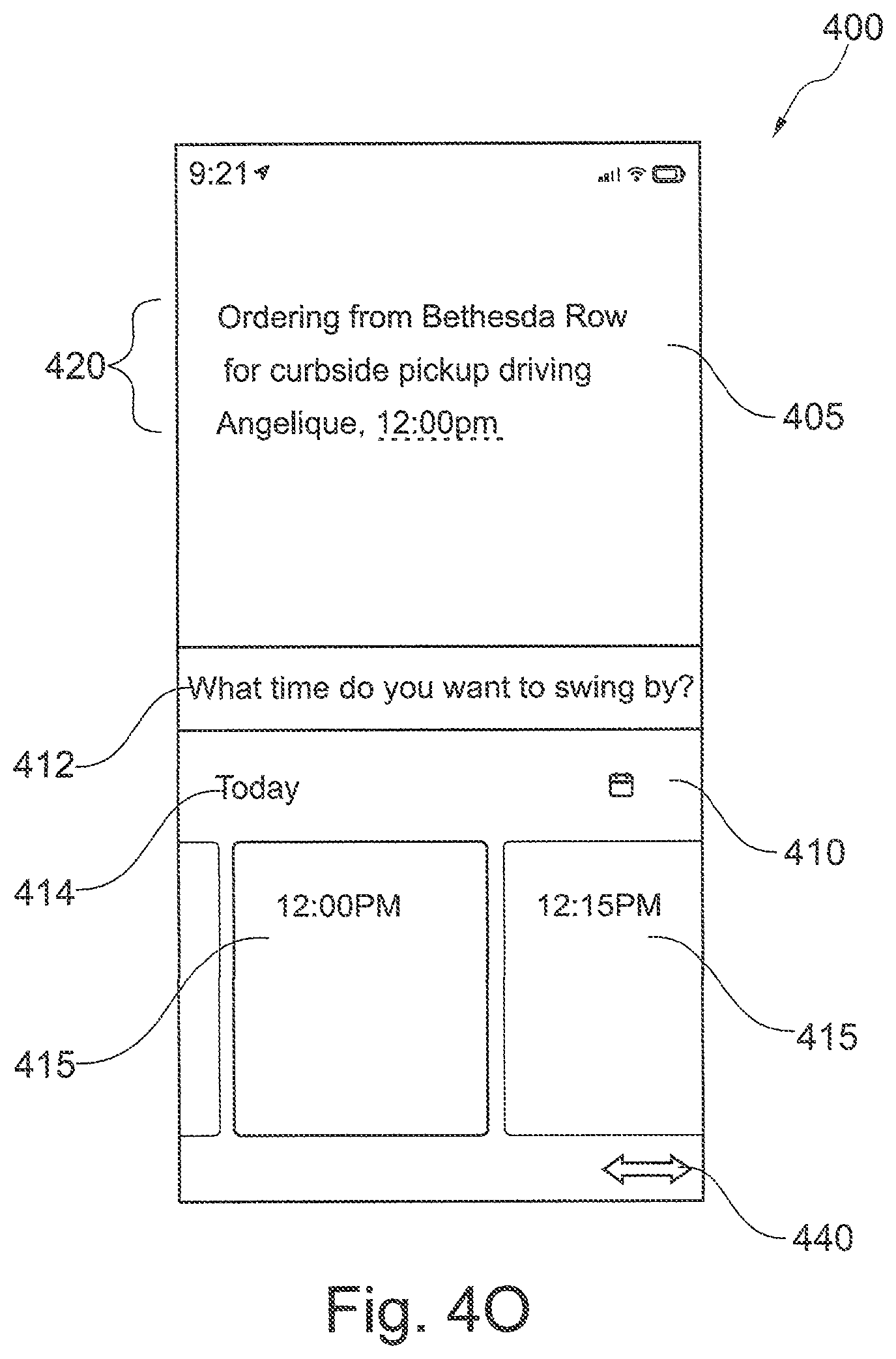 Patent US12112019 Figure 11 – Sentence builder system and method